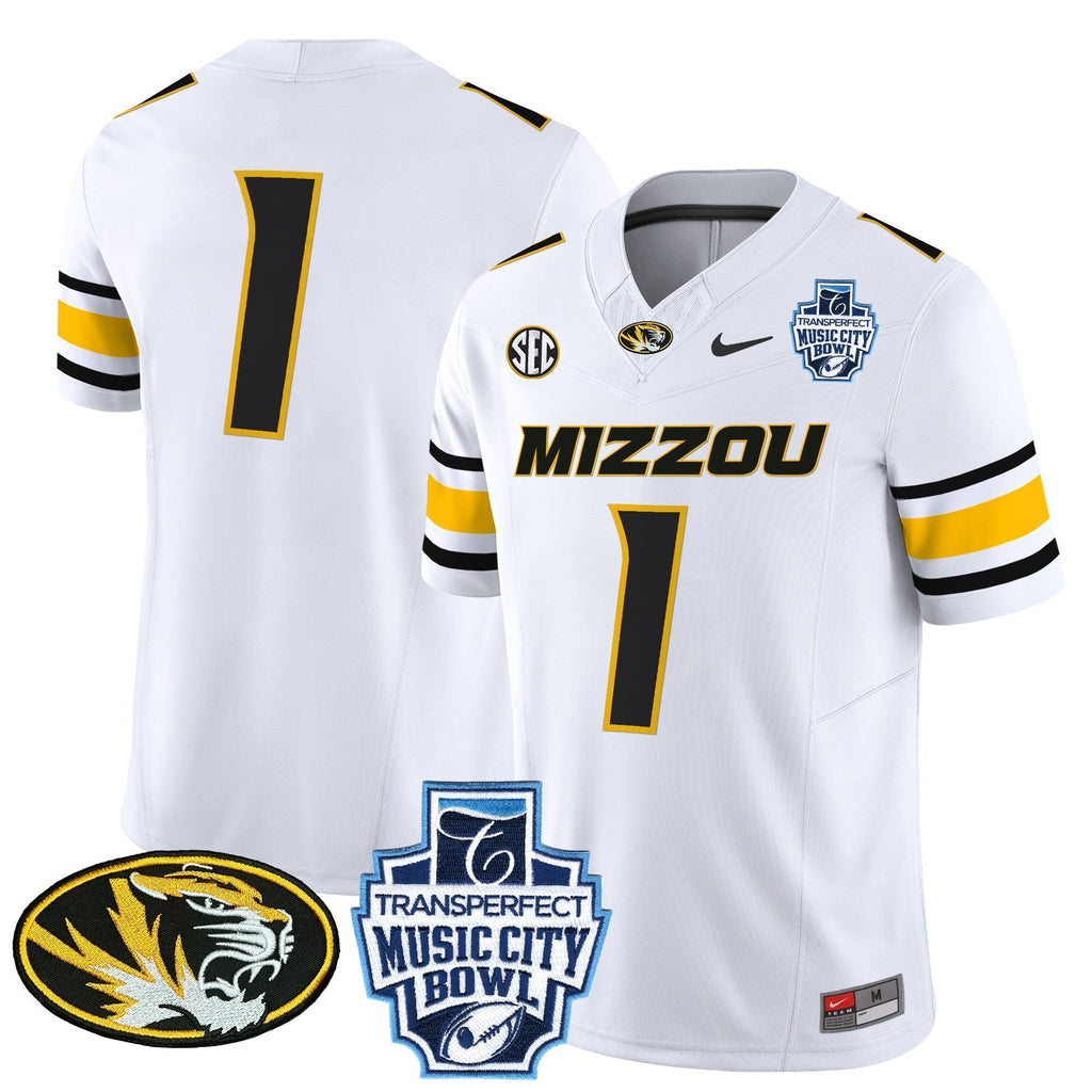 Men Missouri Tigers 2024 Music City Bowl Vapor Limited Jersey - All Stitched