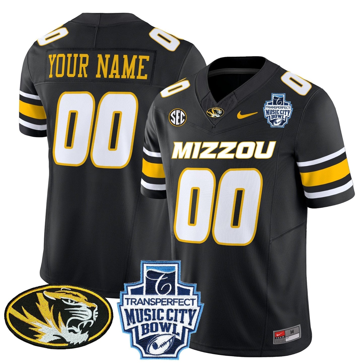 Custom Missouri Tigers 2024 Music City Bowl Vapor Limited Jersey - All Stitched