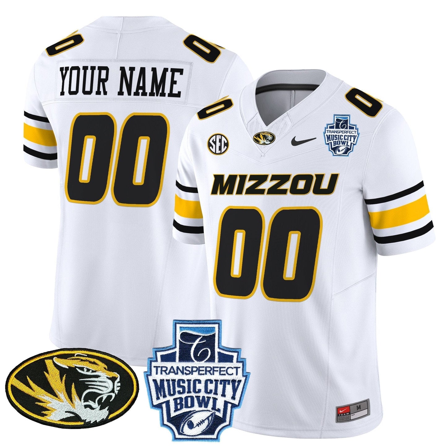 Custom Missouri Tigers 2024 Music City Bowl Vapor Limited Jersey - All Stitched