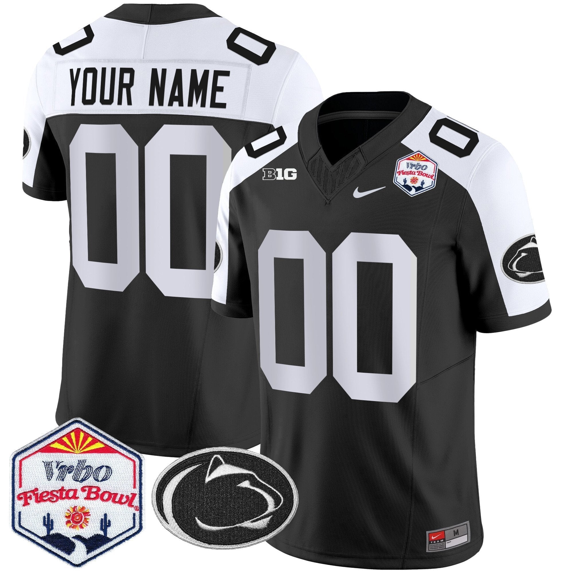 Custom Penn State Nittany Lions 2024 The Fiesta Bowl Patch Vapor Limited Jersey - All Stitched