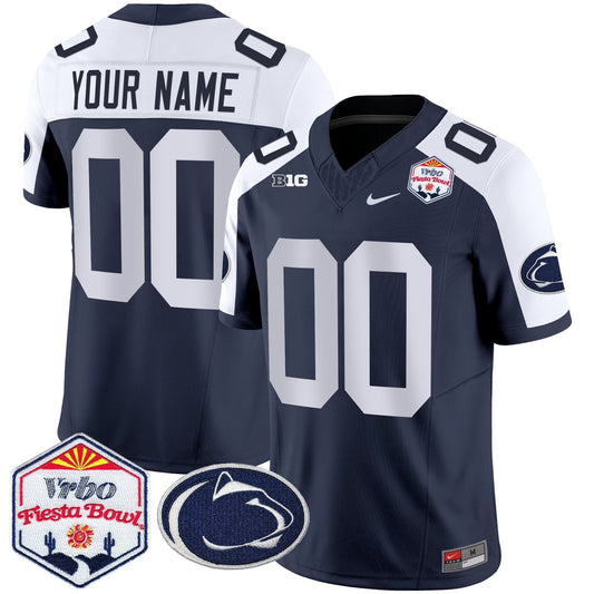 Custom Penn State Nittany Lions 2024 The Fiesta Bowl Patch Vapor Limited Jersey - All Stitched