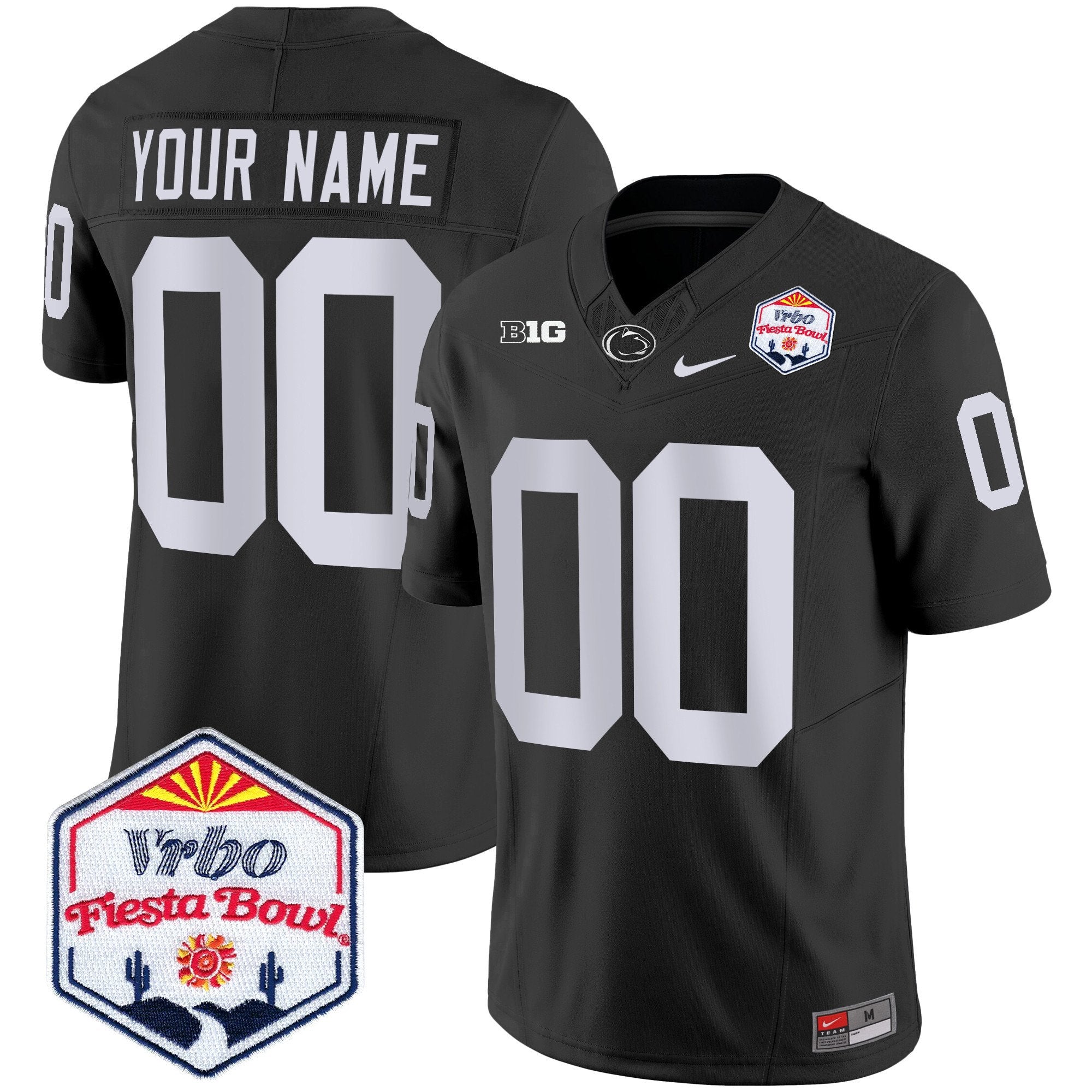Custom Penn State Nittany Lions 2024 The Fiesta Bowl Patch Vapor Limited Jersey - All Stitched