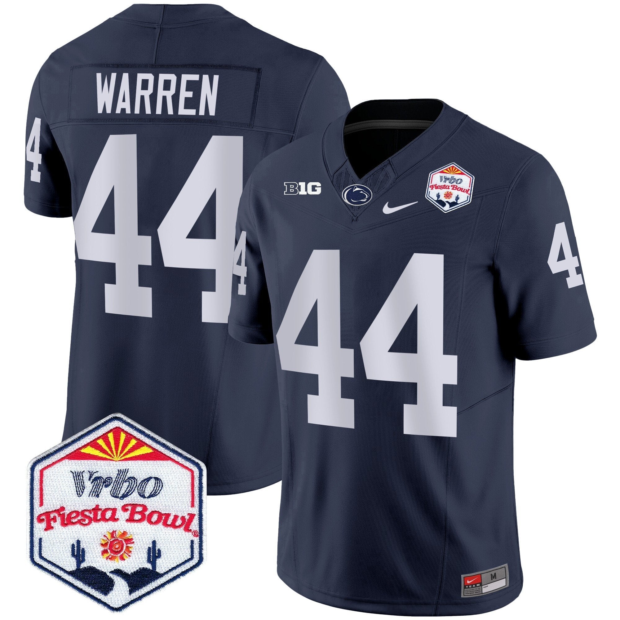 Men Penn State Nittany Lions 2024 The Fiesta Bowl Patch Vapor Limited Jersey - All Stitched