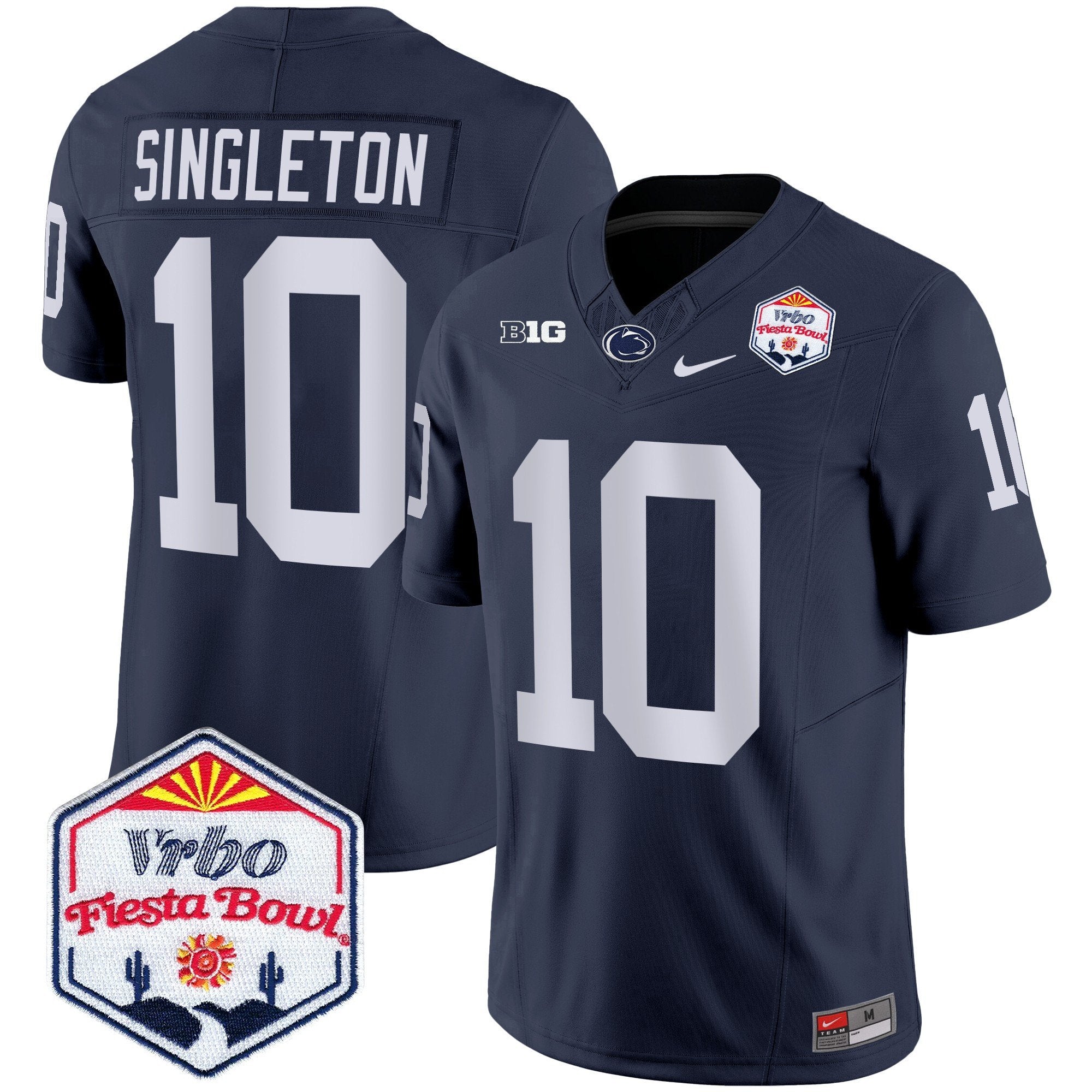 Men Penn State Nittany Lions 2024 The Fiesta Bowl Patch Vapor Limited Jersey - All Stitched