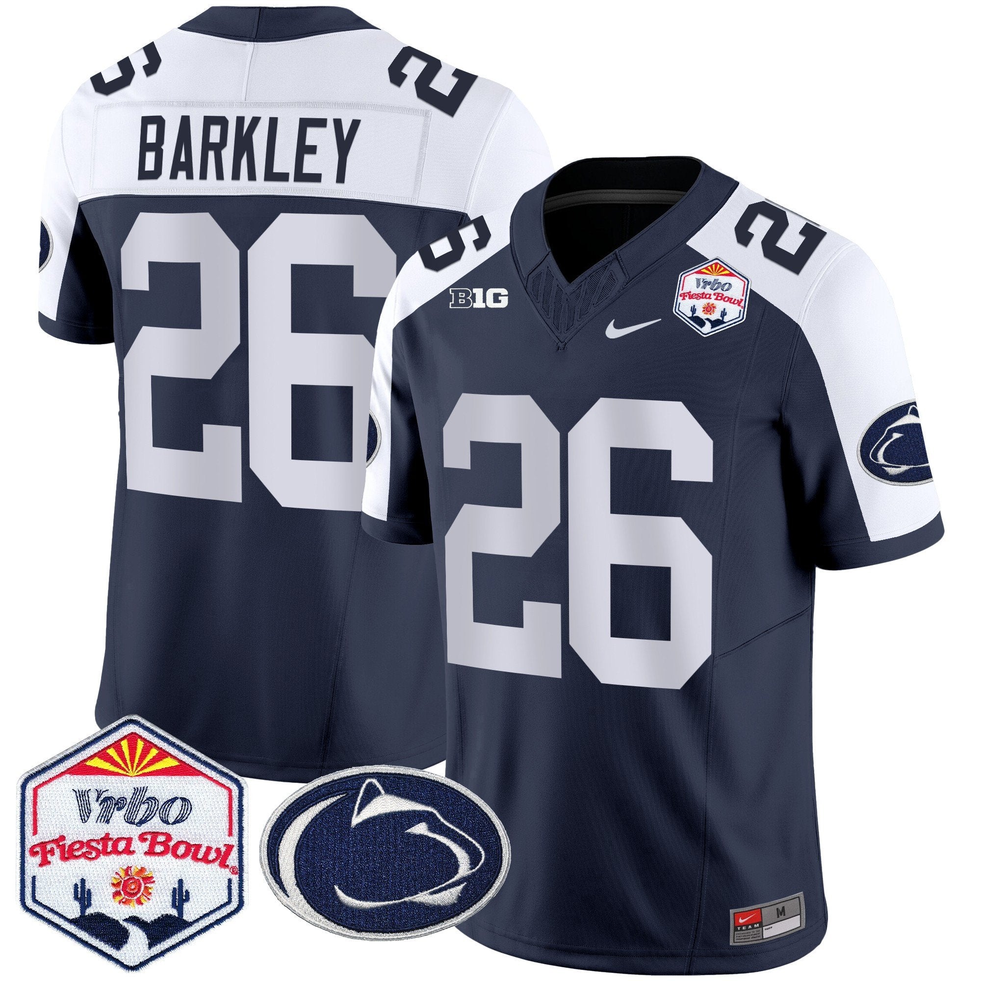 Men Penn State Nittany Lions 2024 The Fiesta Bowl Patch Vapor Limited Jersey - All Stitched