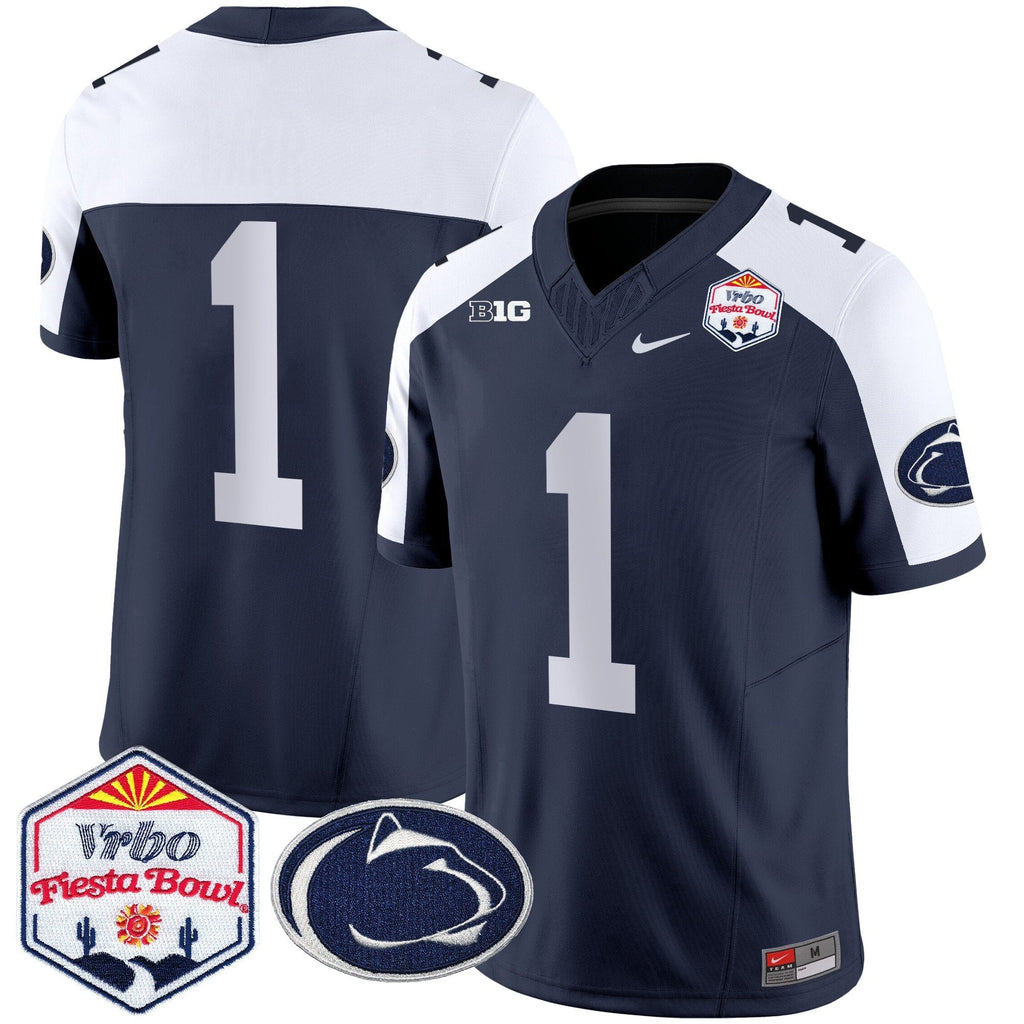 Men Penn State Nittany Lions 2024 The Fiesta Bowl Patch Vapor Limited Jersey - All Stitched