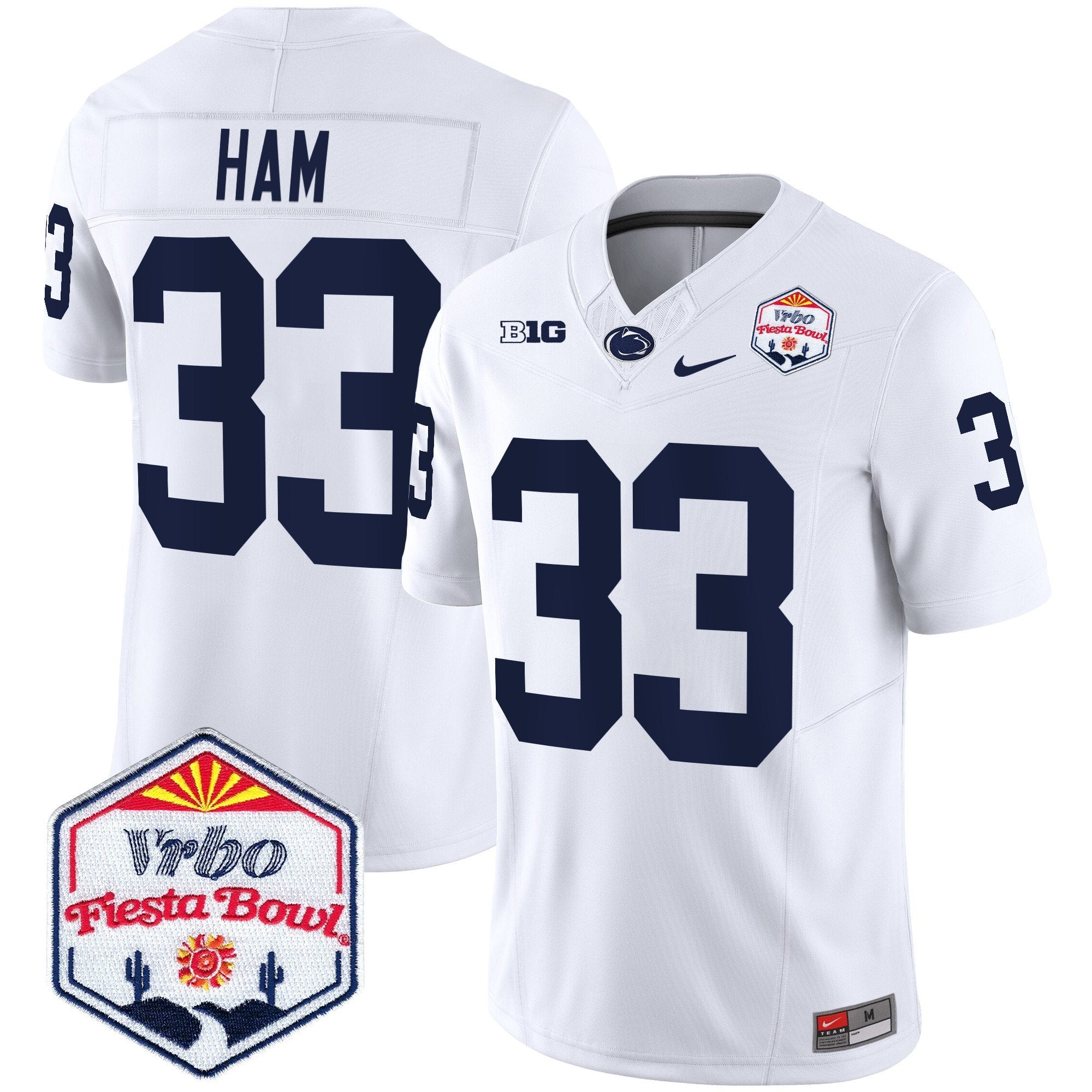 Men Penn State Nittany Lions 2024 The Fiesta Bowl Patch Vapor Limited Jersey - All Stitched