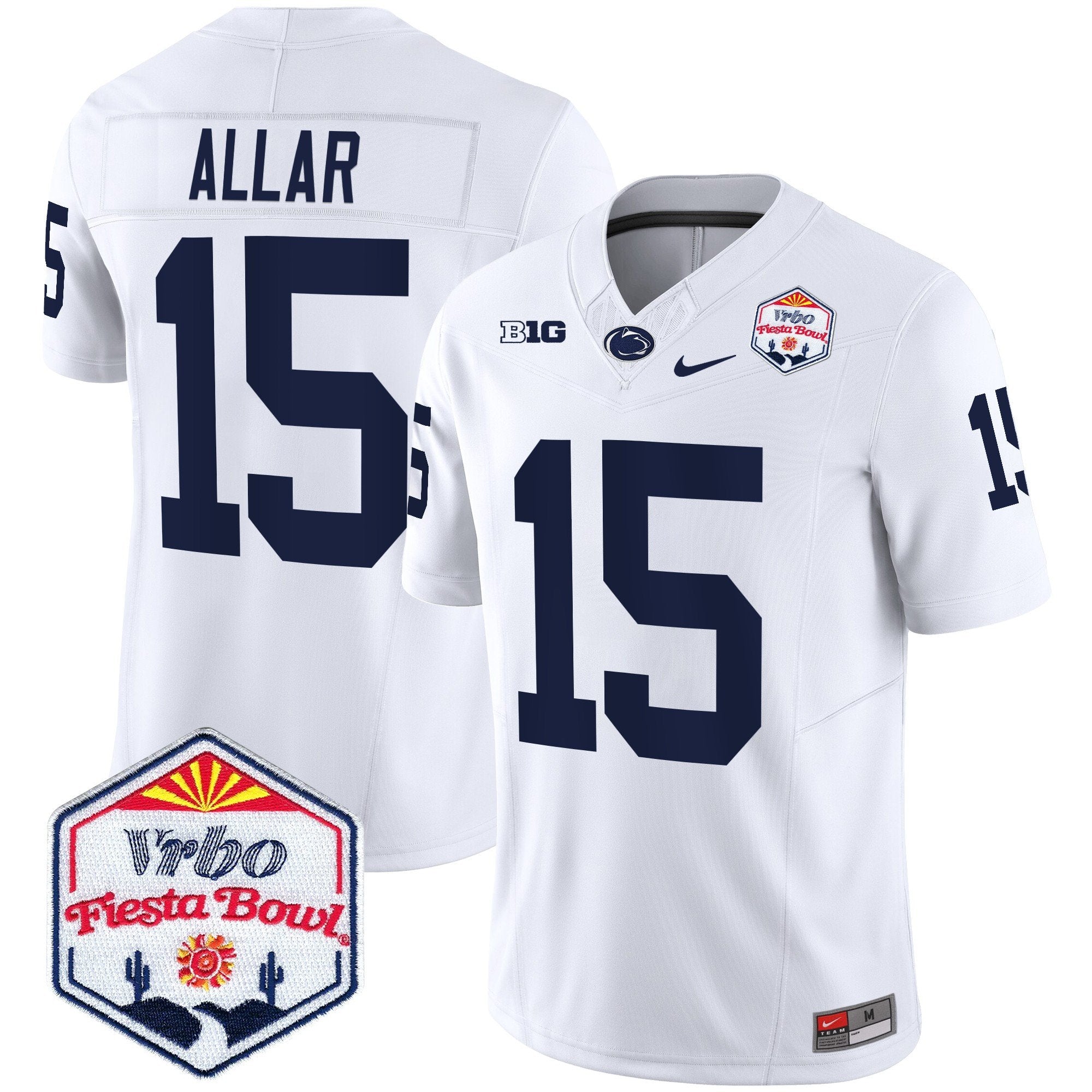 Men Penn State Nittany Lions 2024 The Fiesta Bowl Patch Vapor Limited Jersey - All Stitched