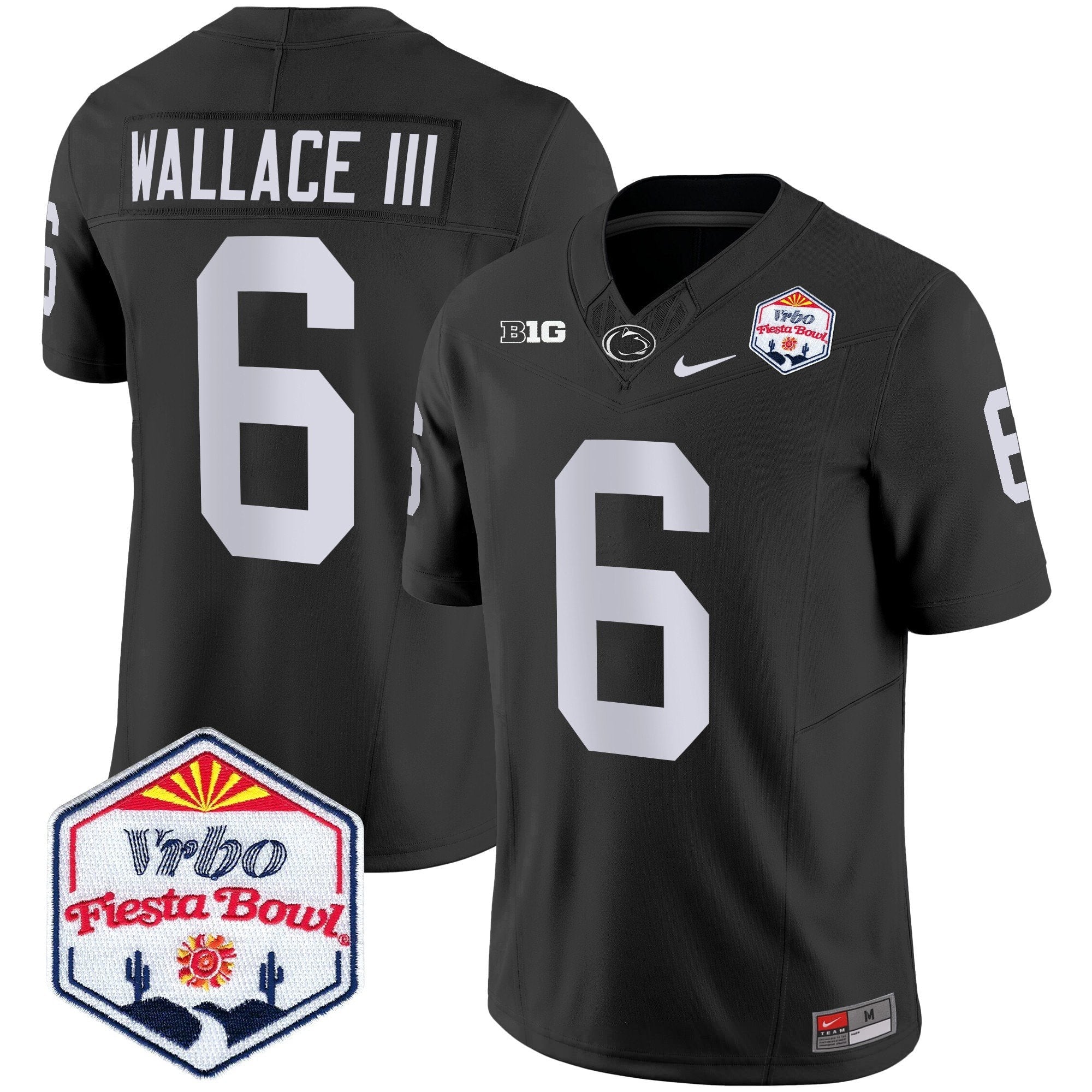 Men Penn State Nittany Lions 2024 The Fiesta Bowl Patch Vapor Limited Jersey - All Stitched