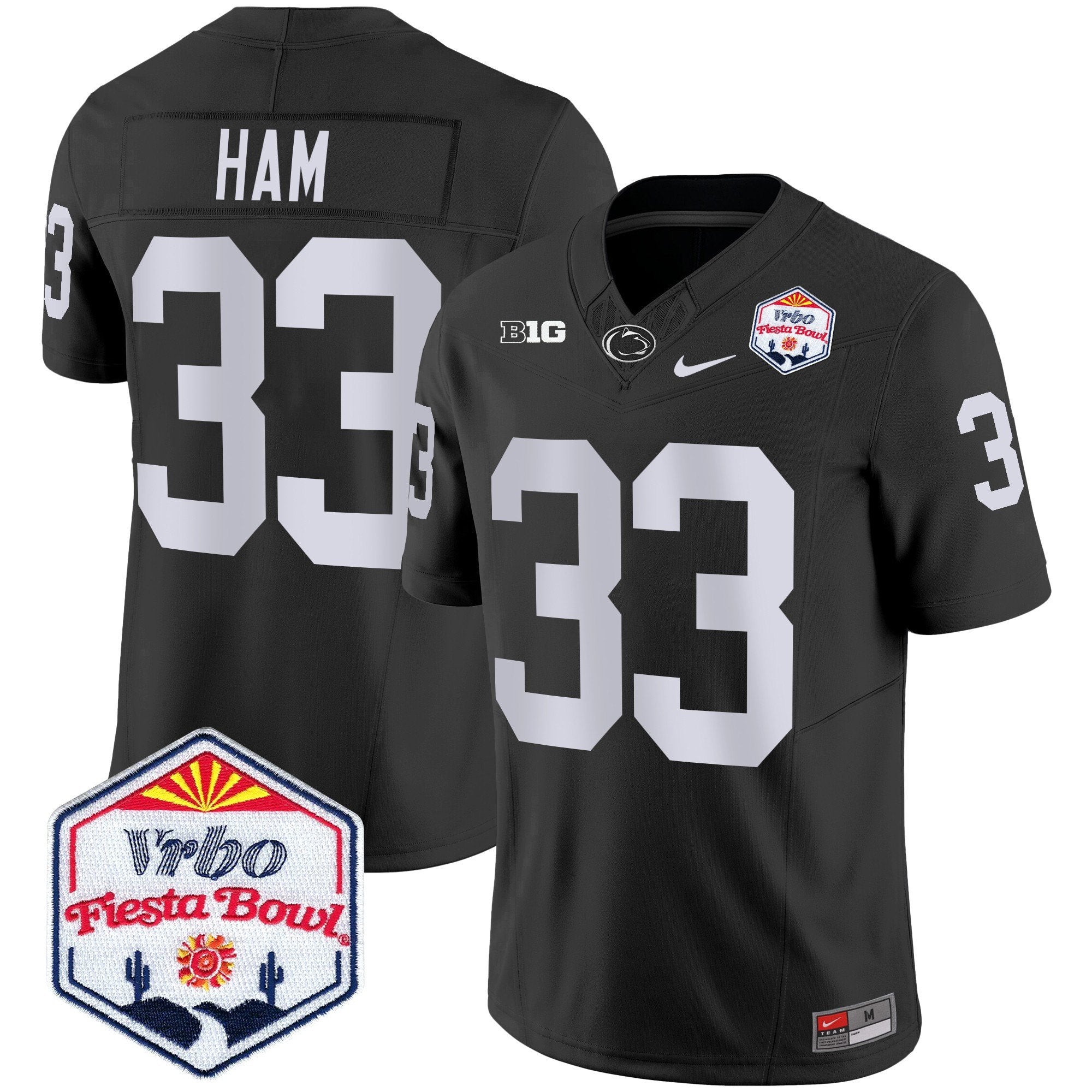 Men Penn State Nittany Lions 2024 The Fiesta Bowl Patch Vapor Limited Jersey - All Stitched