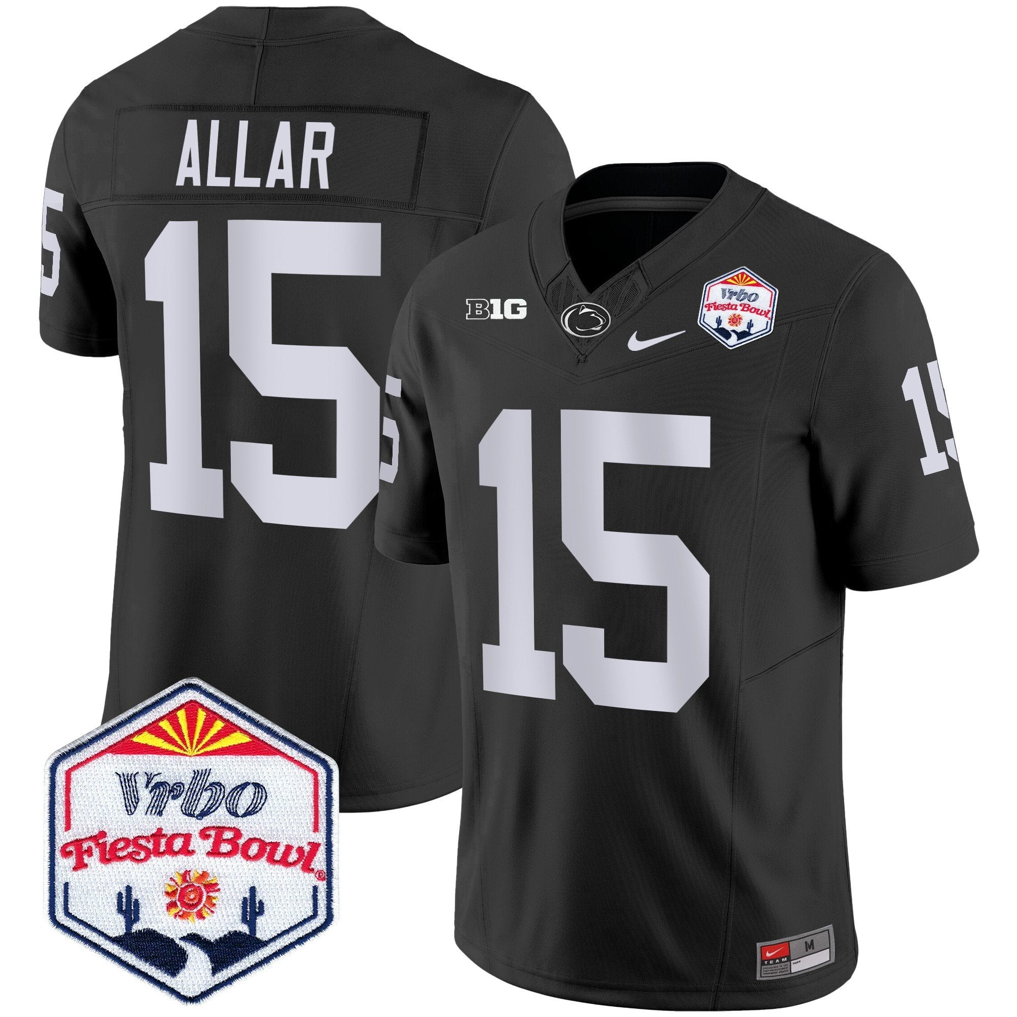 Men Penn State Nittany Lions 2024 The Fiesta Bowl Patch Vapor Limited Jersey - All Stitched