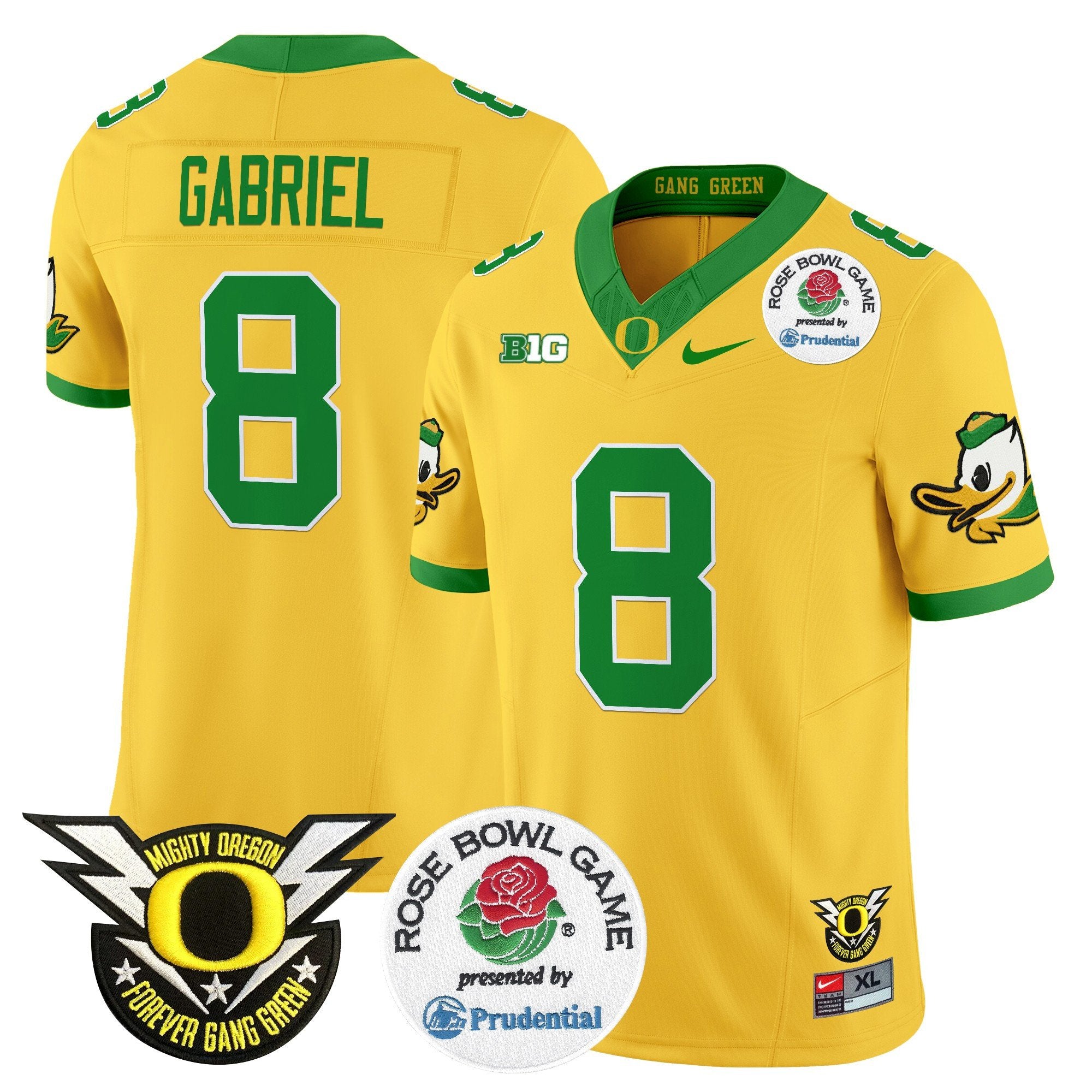 Men Oregon Ducks 2024 Rose Bowl Vapor Limited Jersey - All Stitched