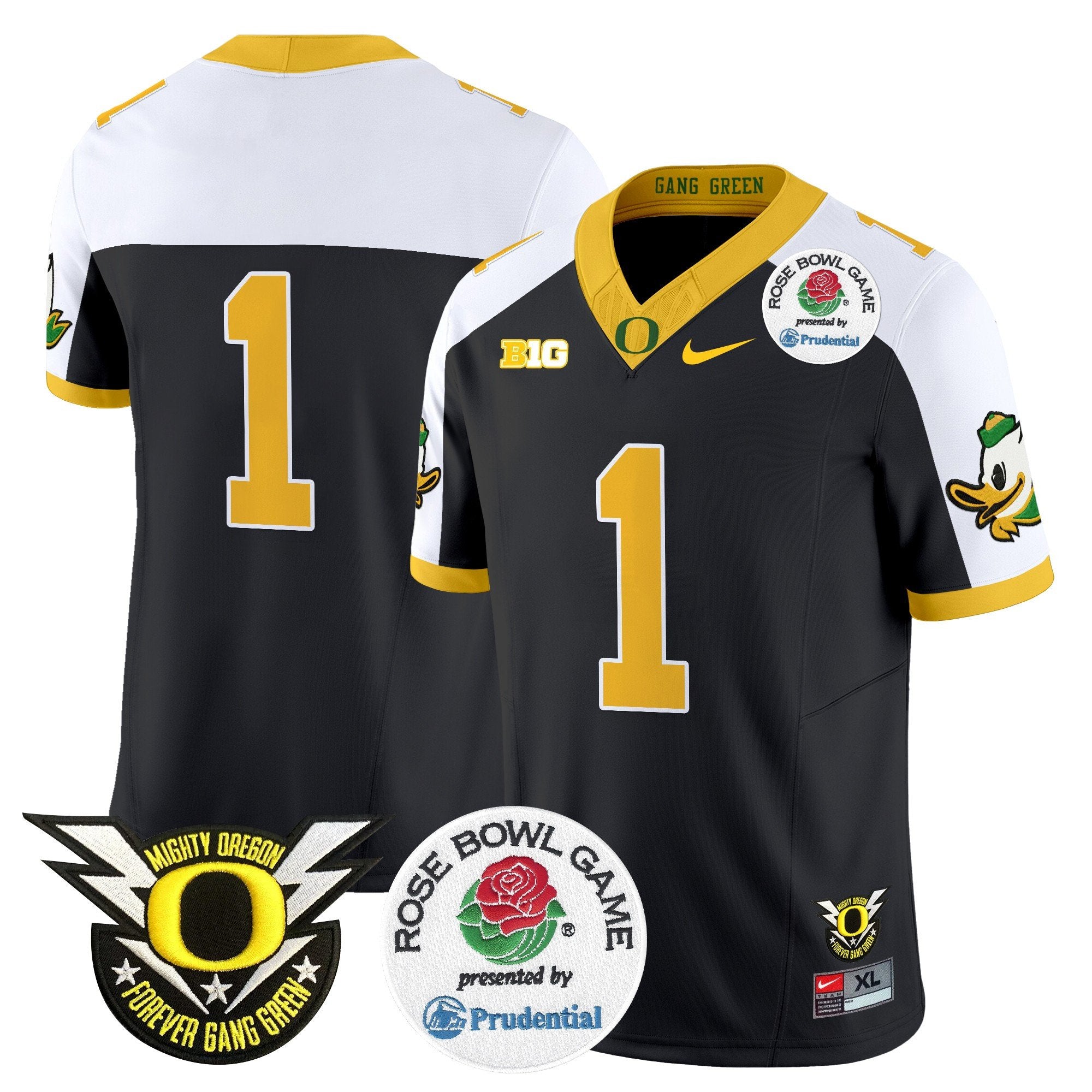 Men Oregon Ducks 2024 Rose Bowl Vapor Limited Jersey - All Stitched