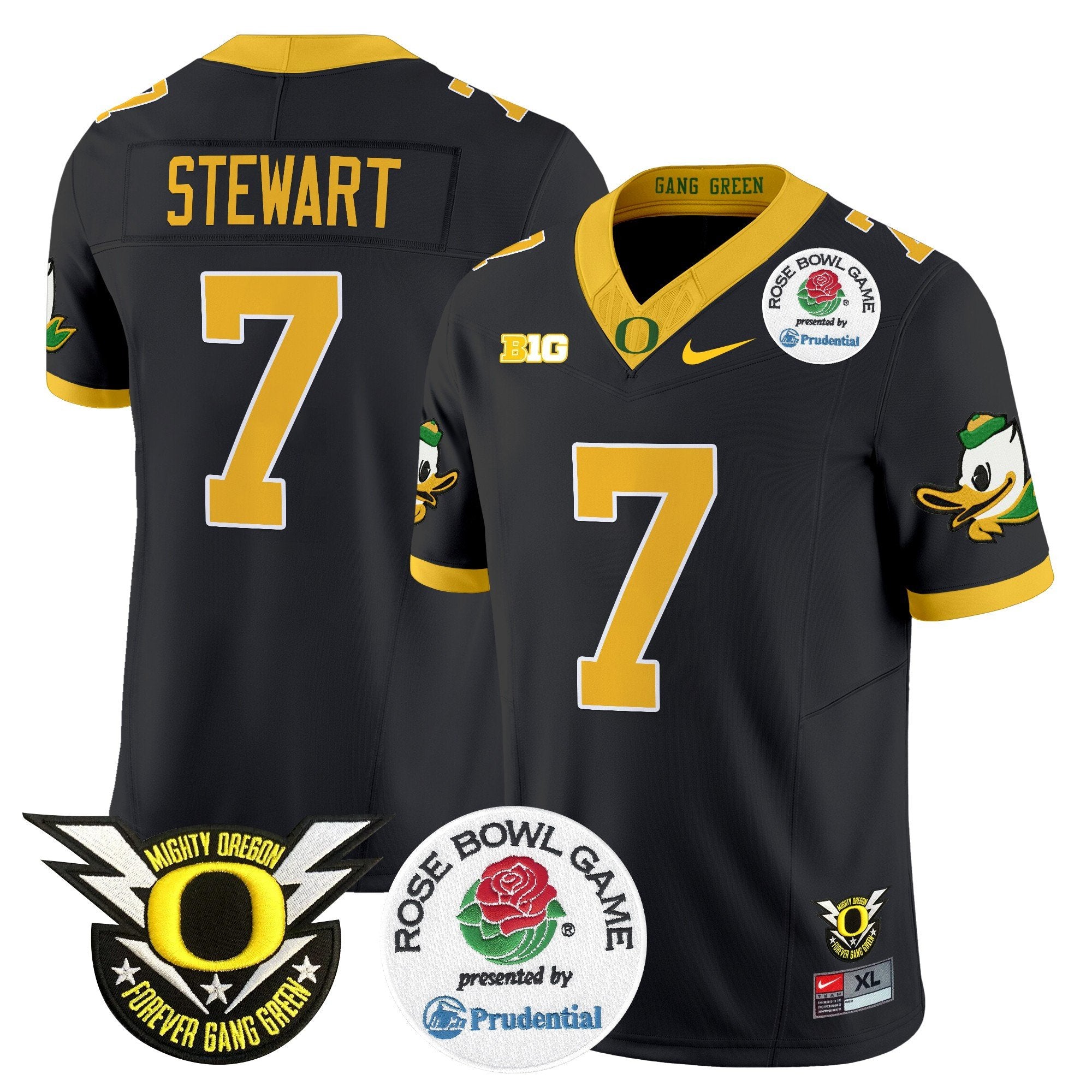 Men Oregon Ducks 2024 Rose Bowl Vapor Limited Jersey - All Stitched
