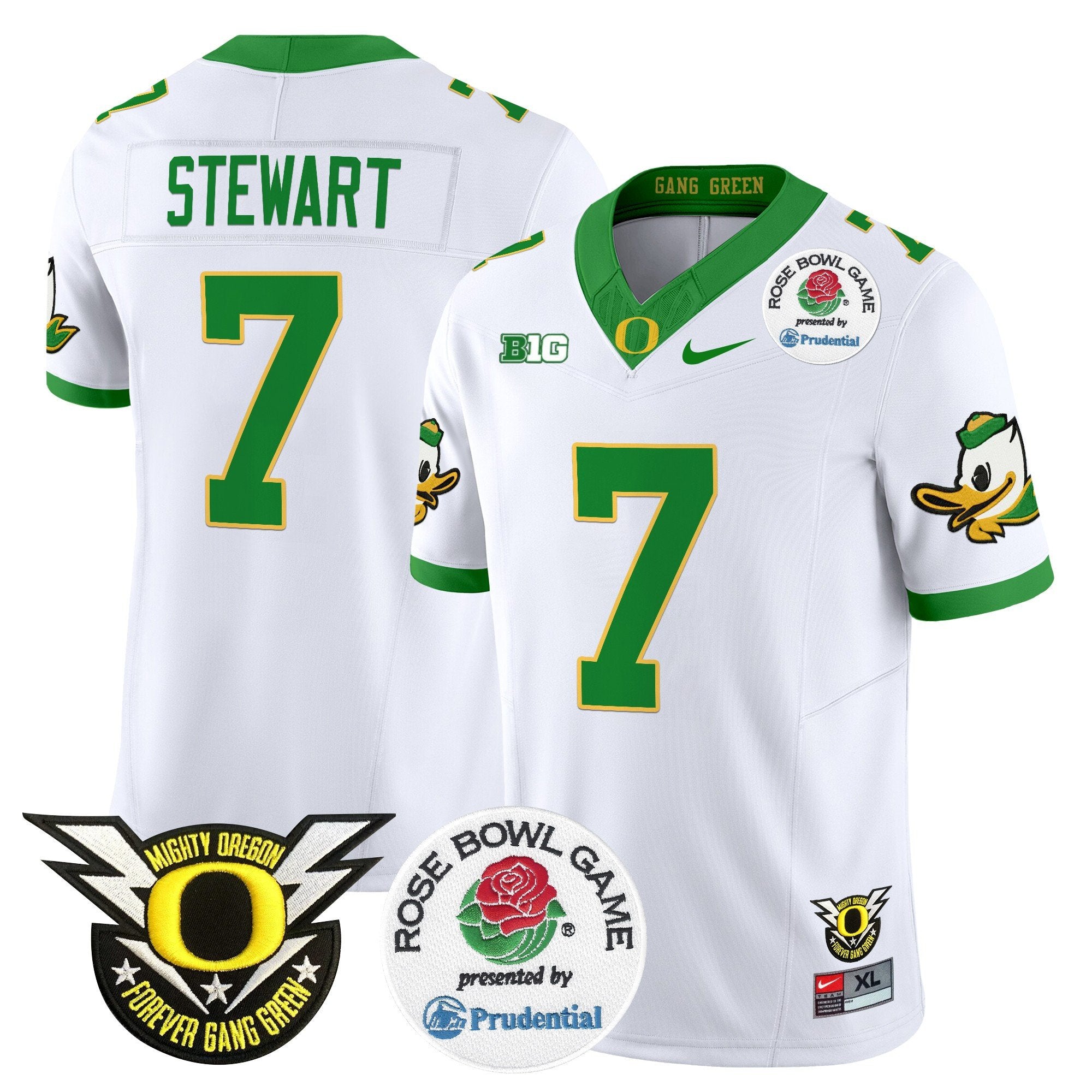 Men Oregon Ducks 2024 Rose Bowl Vapor Limited Jersey - All Stitched