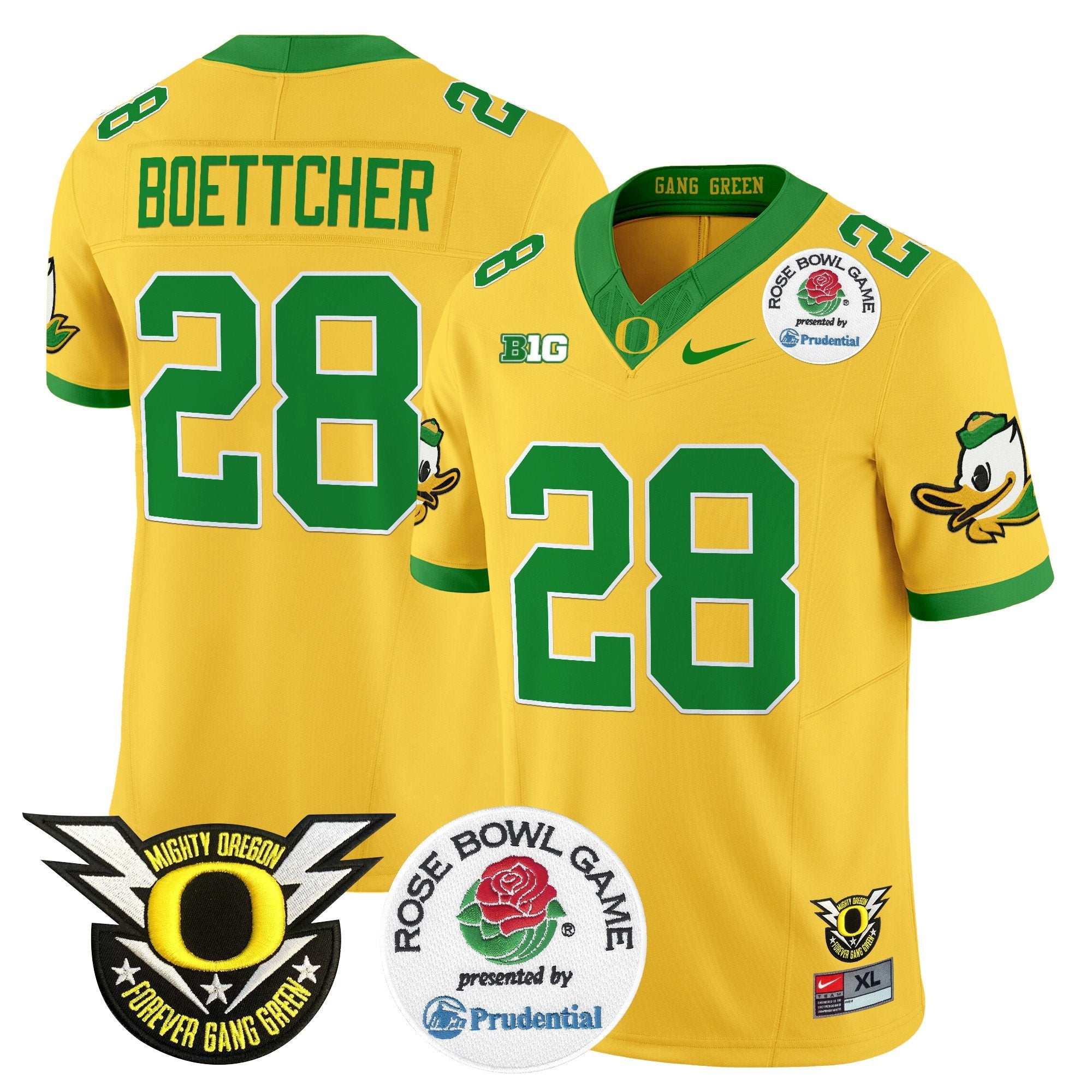Men Oregon Ducks 2024 Rose Bowl Vapor Limited Jersey - All Stitched