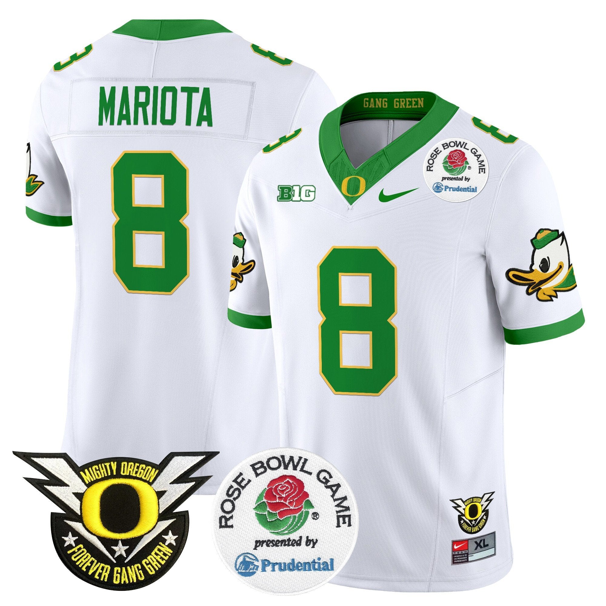 Men Oregon Ducks 2024 Rose Bowl Vapor Limited Jersey - All Stitched