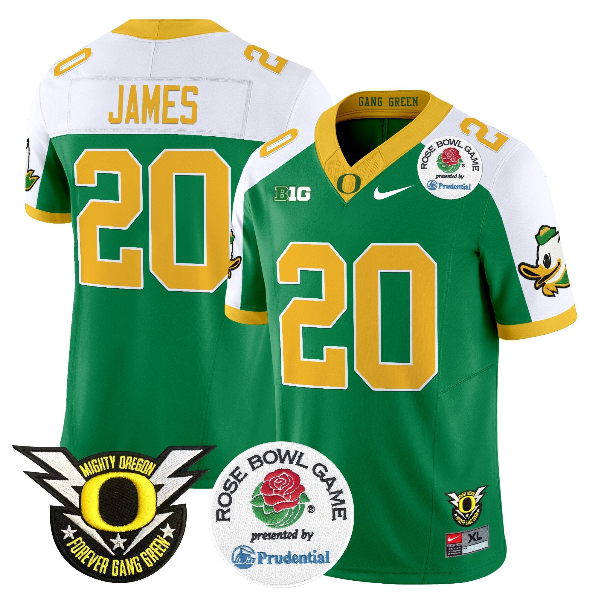 Men Oregon Ducks 2024 Rose Bowl Vapor Limited Jersey - All Stitched