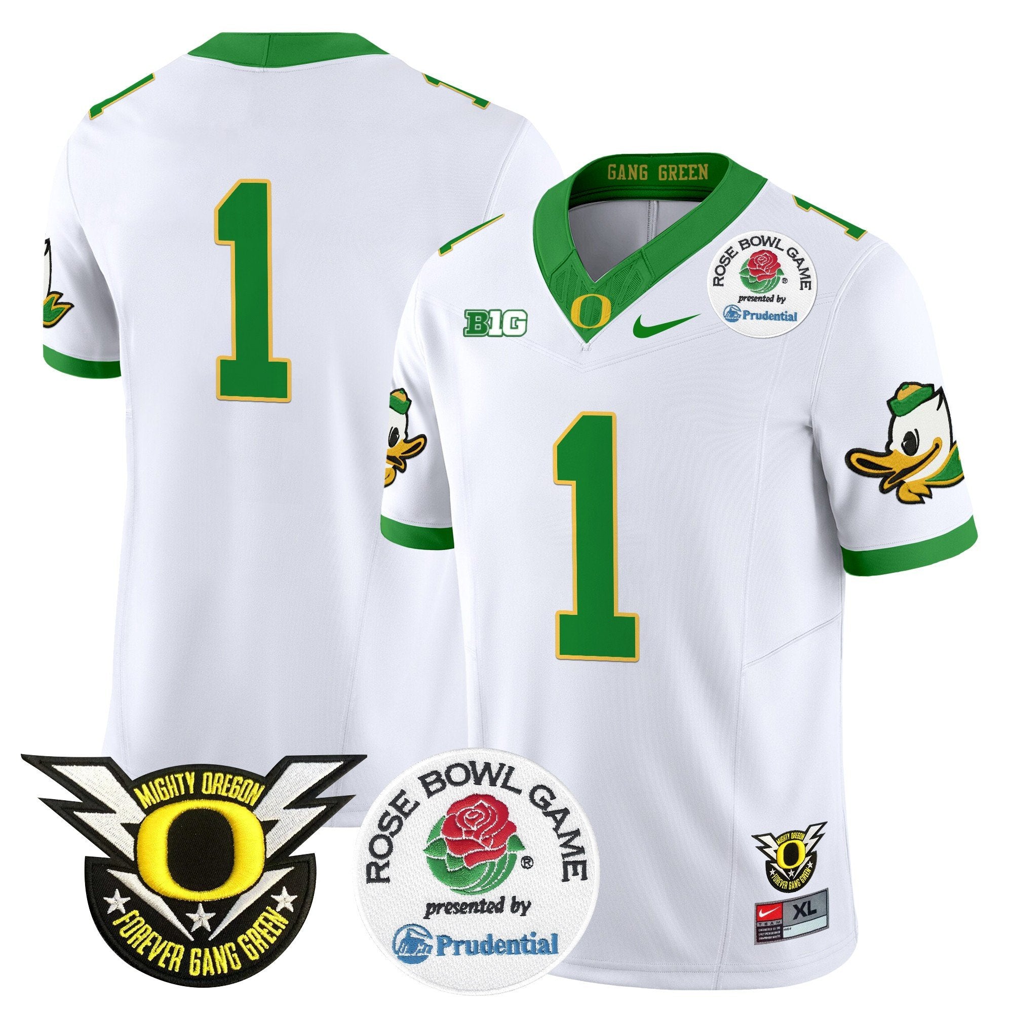 Men Oregon Ducks 2024 Rose Bowl Vapor Limited Jersey - All Stitched