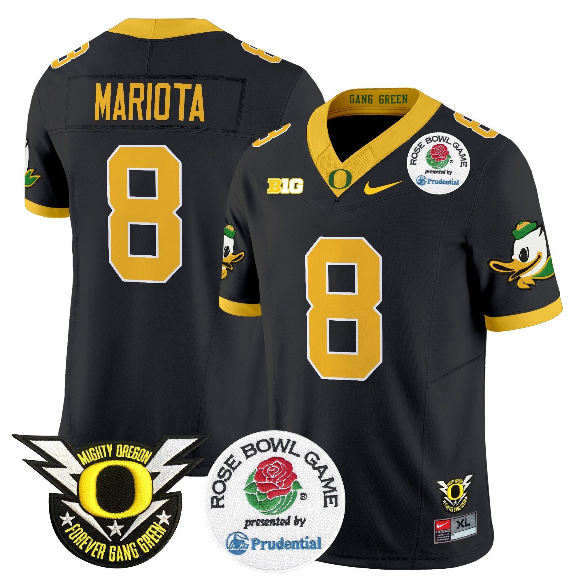 Men Oregon Ducks 2024 Rose Bowl Vapor Limited Jersey - All Stitched
