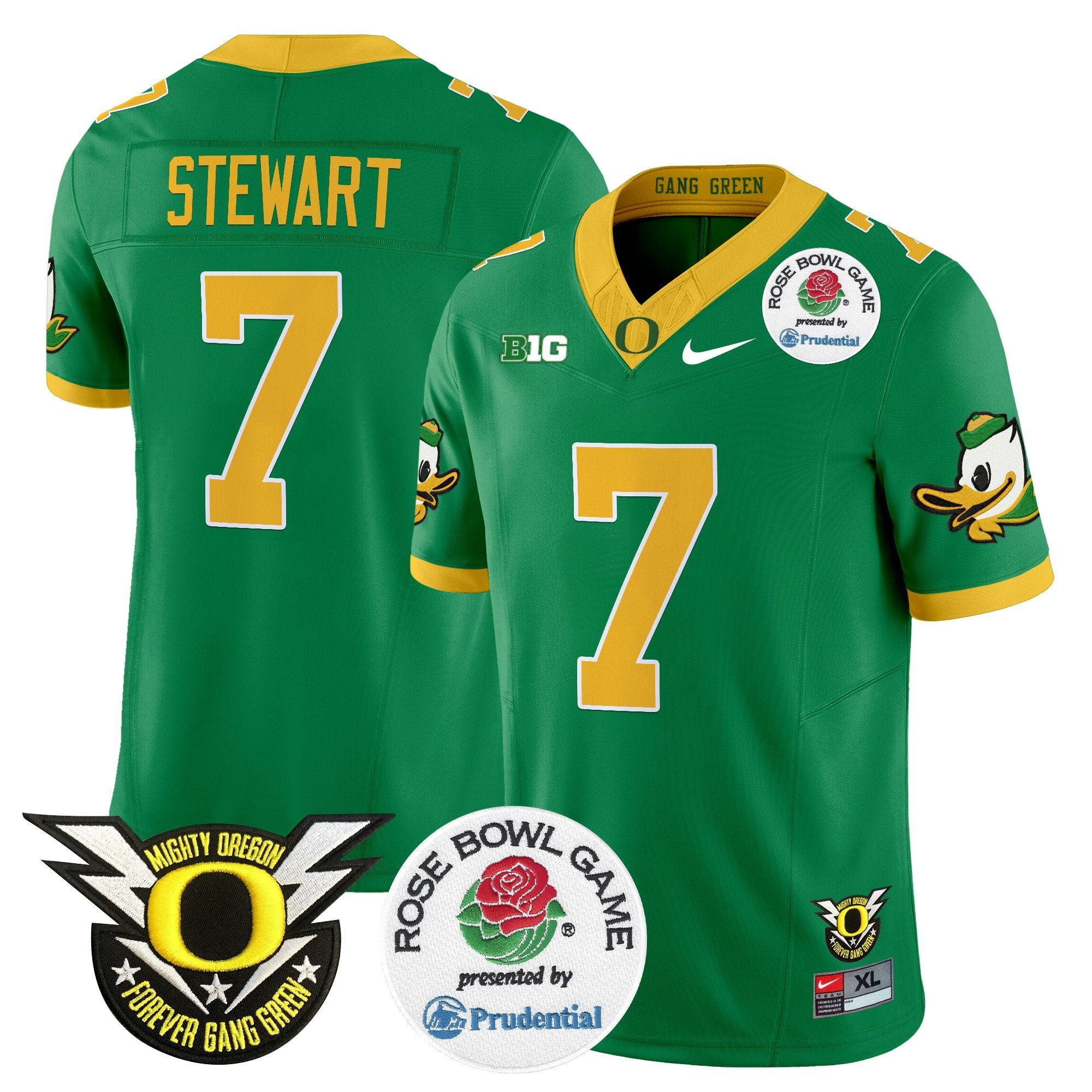 Men Oregon Ducks 2024 Rose Bowl Vapor Limited Jersey - All Stitched