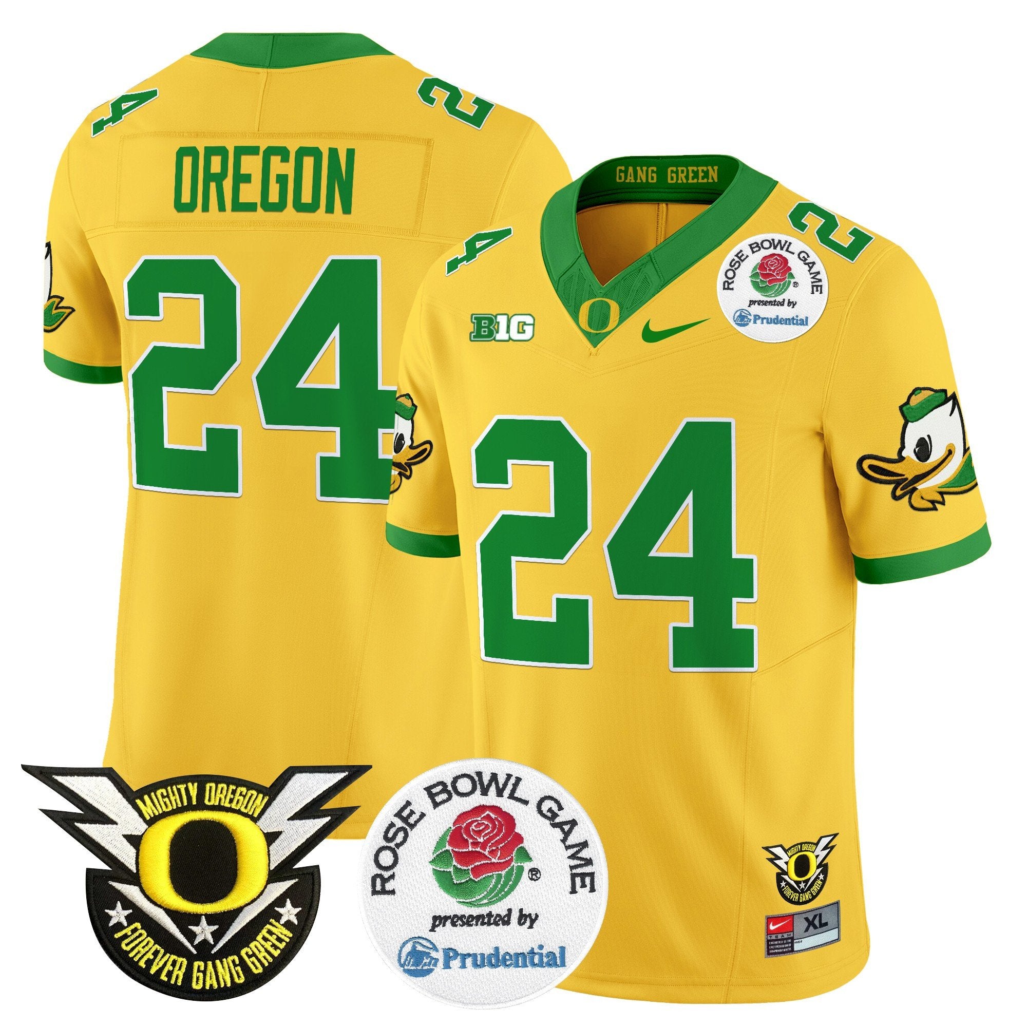 Men Oregon Ducks 2024 Rose Bowl Vapor Limited Jersey - All Stitched