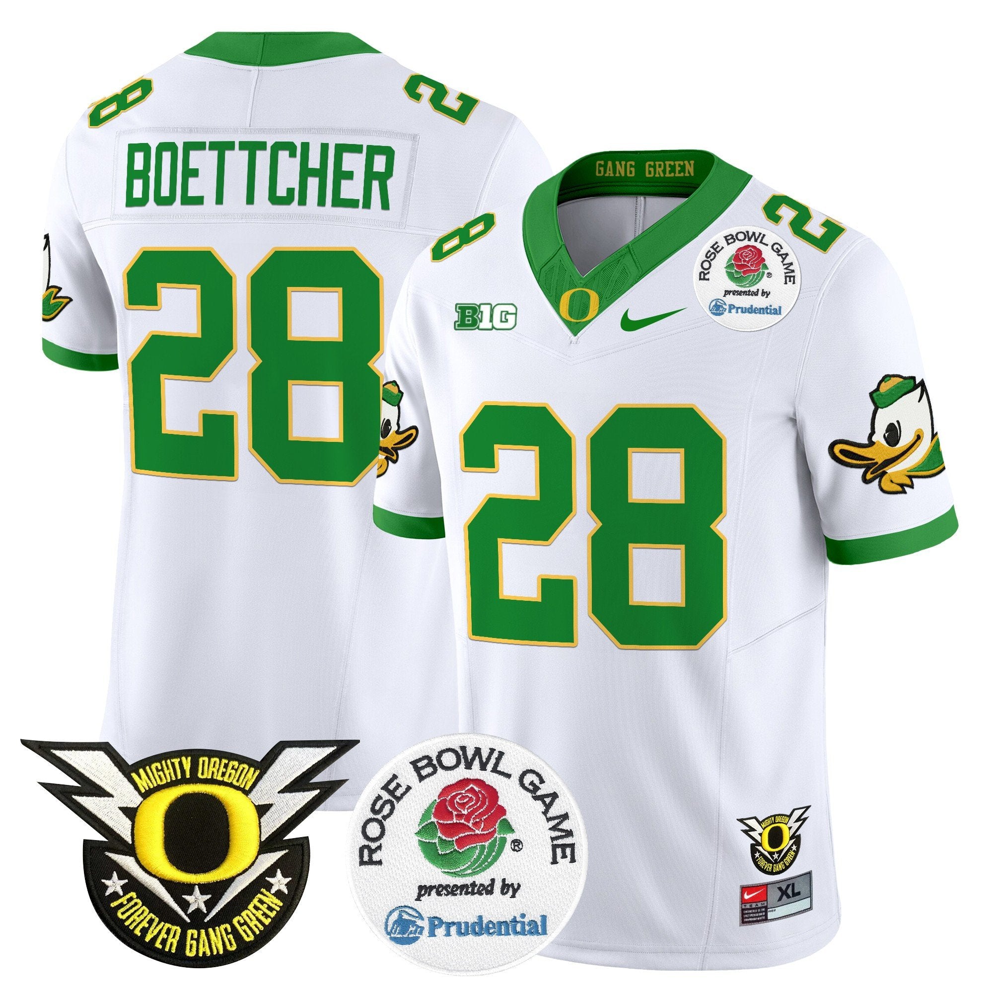 Men Oregon Ducks 2024 Rose Bowl Vapor Limited Jersey - All Stitched