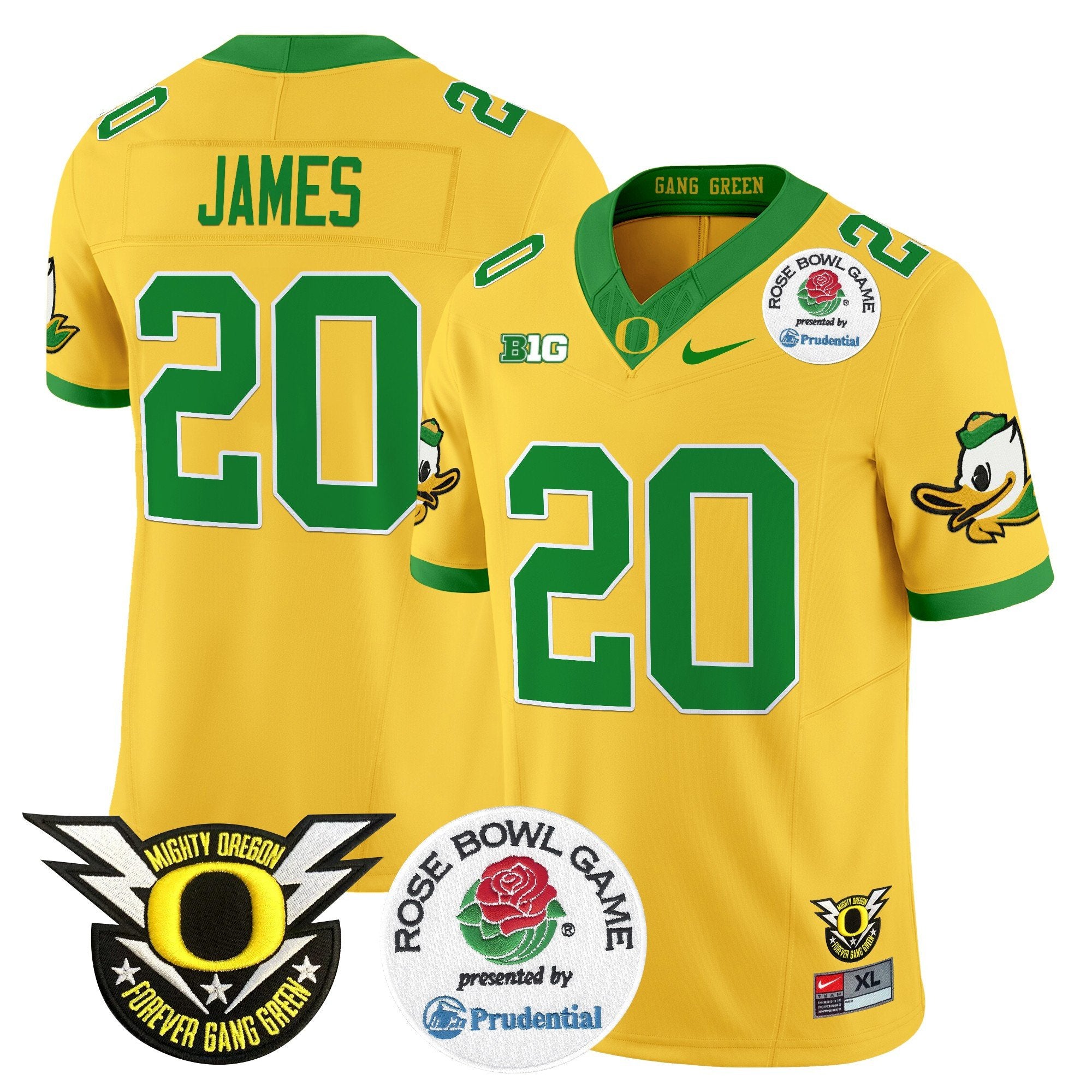 Men Oregon Ducks 2024 Rose Bowl Vapor Limited Jersey - All Stitched