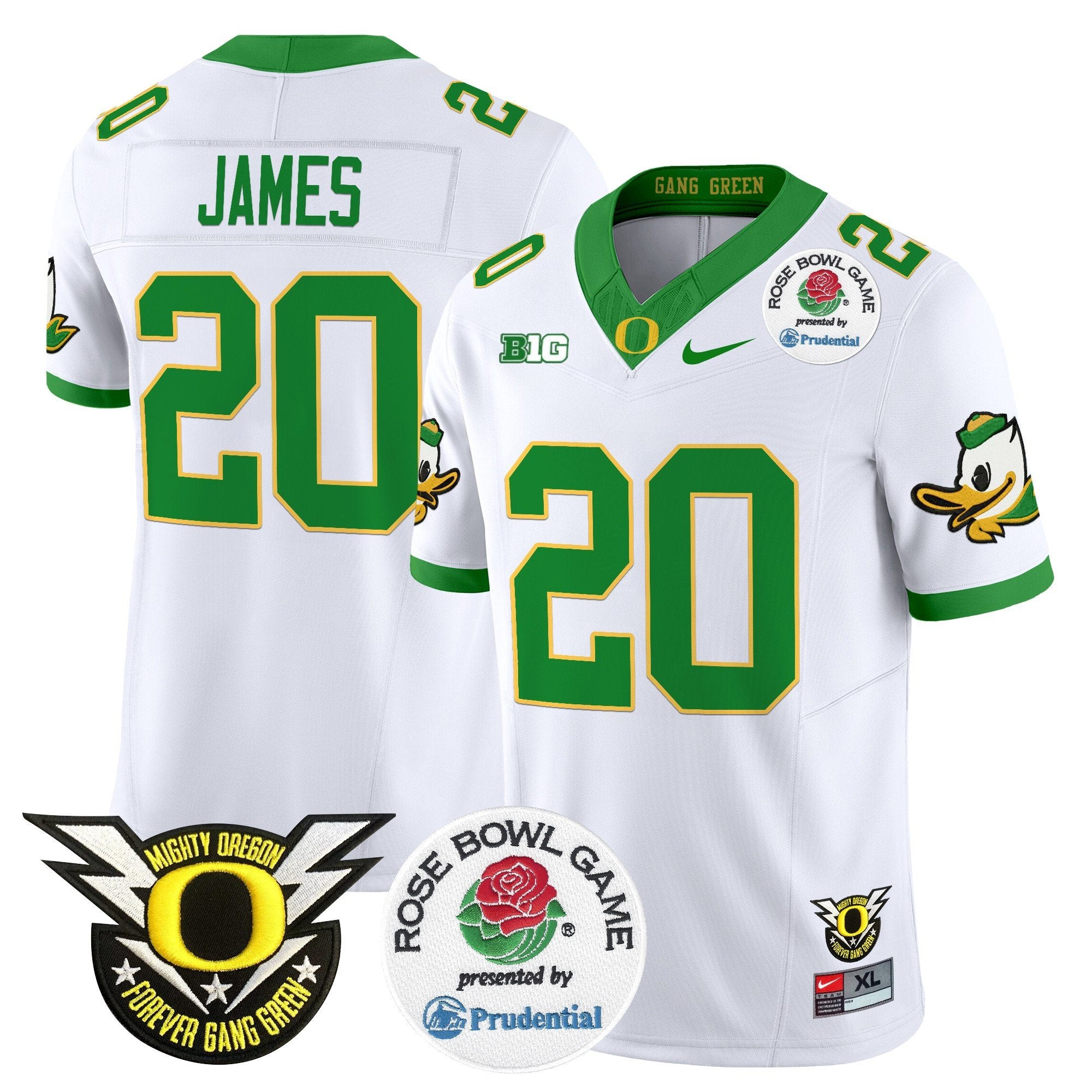 Men Oregon Ducks 2024 Rose Bowl Vapor Limited Jersey - All Stitched