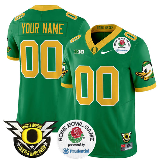 Custom Oregon Ducks 2024 Rose Bowl Vapor Limited Jersey - All Stitched
