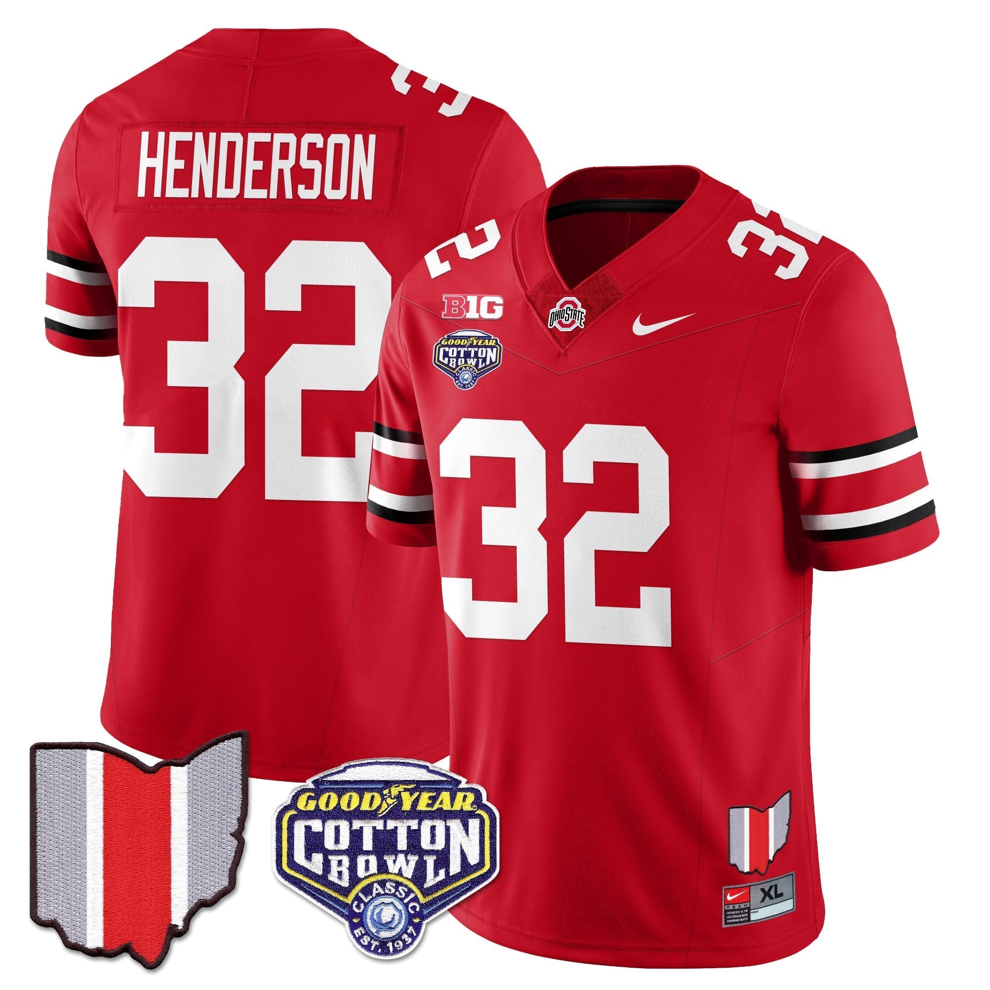 Men Ohio State Buckeyes 2024 Cotton Bowl Classic Jersey - All Stitched