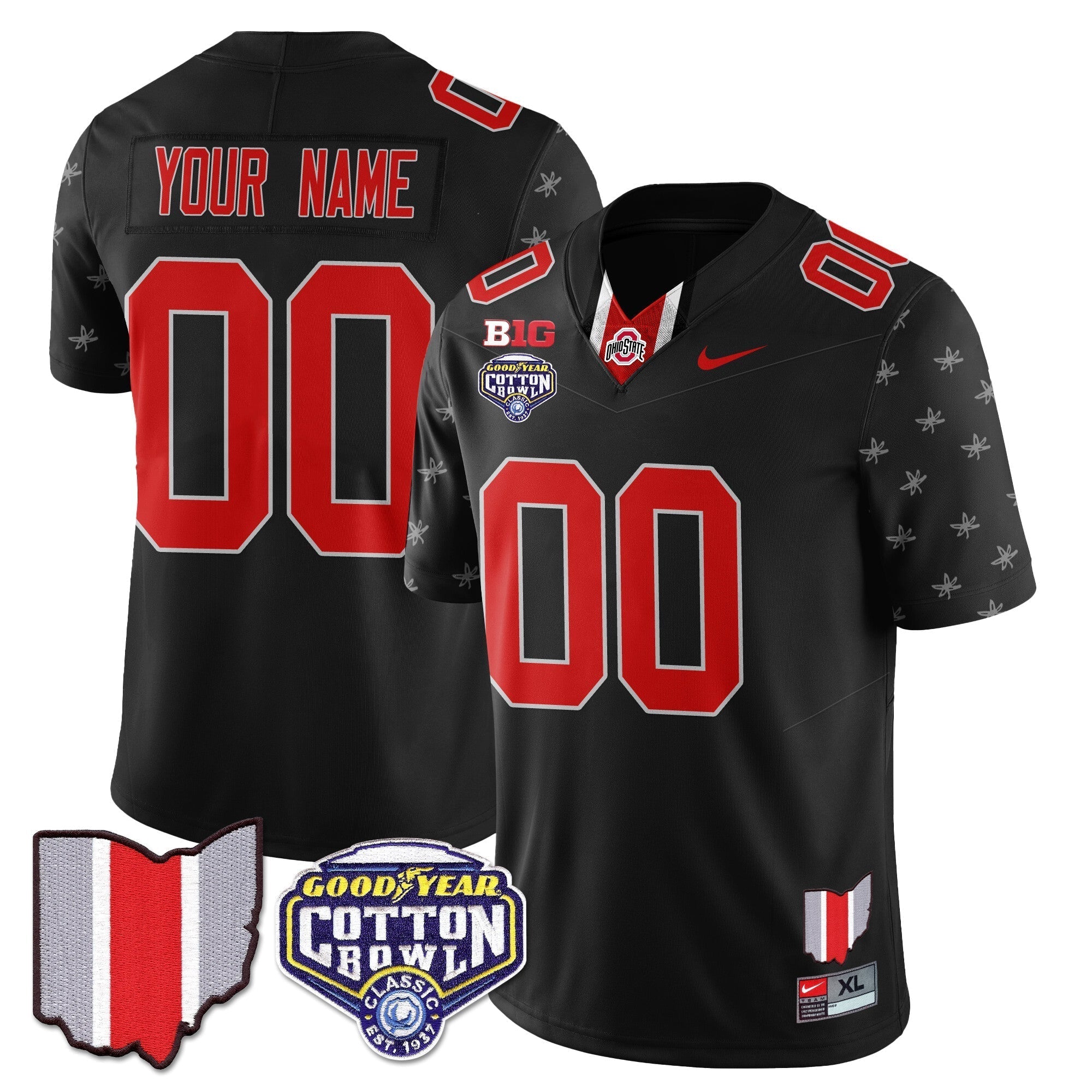 Custom Ohio State Buckeyes 2024 Cotton Bowl Classic Jersey - All Stitched