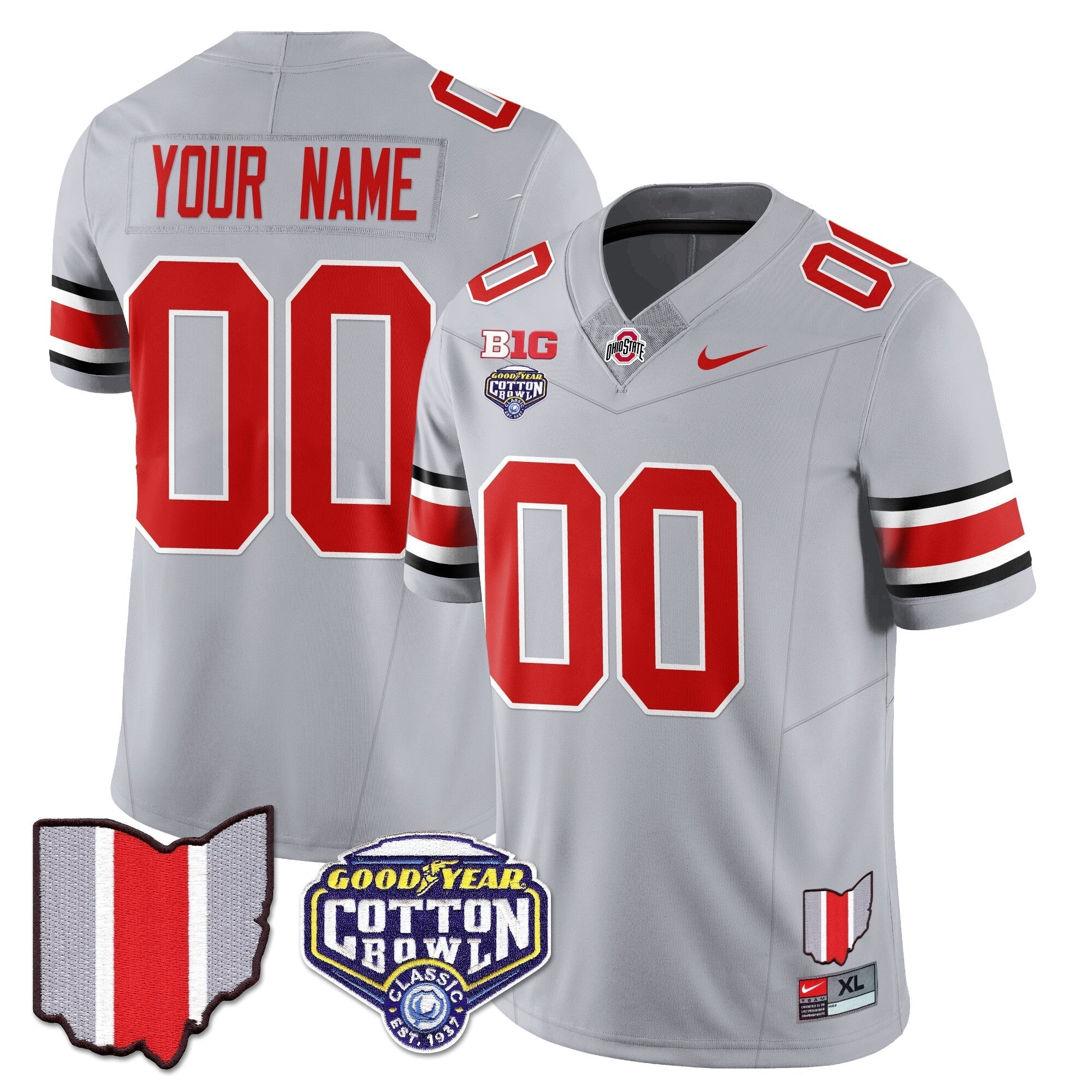 Custom Ohio State Buckeyes 2024 Cotton Bowl Classic Jersey - All Stitched