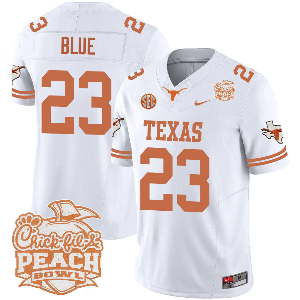 Men Texas Longhorns 2024 Peach Bowl Jersey - All Stitched