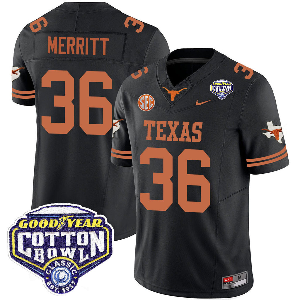 Men Texas Longhorns 2024 Cotton Bowl Classic Jersey - All Stitched
