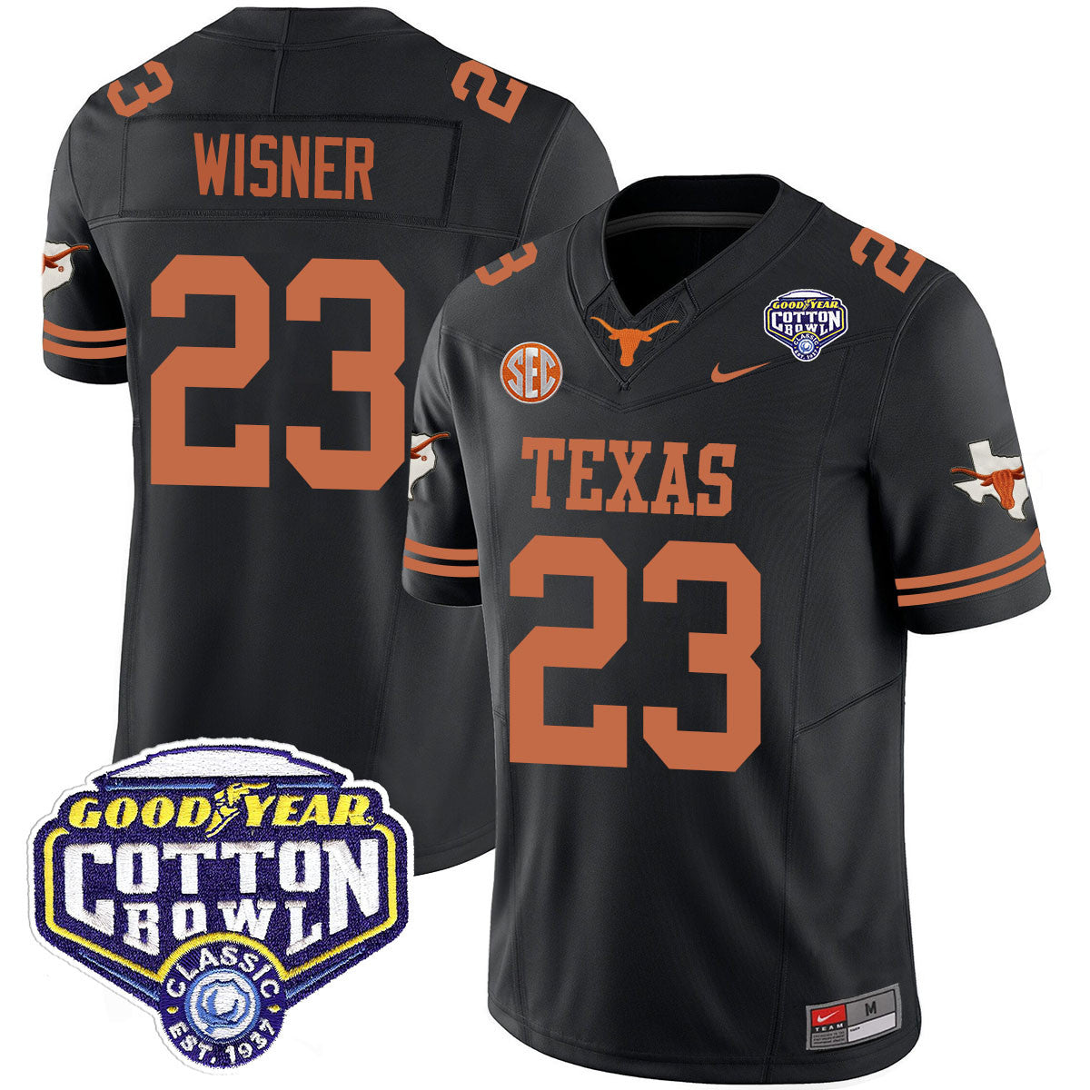 Men Texas Longhorns 2024 Cotton Bowl Classic Jersey - All Stitched
