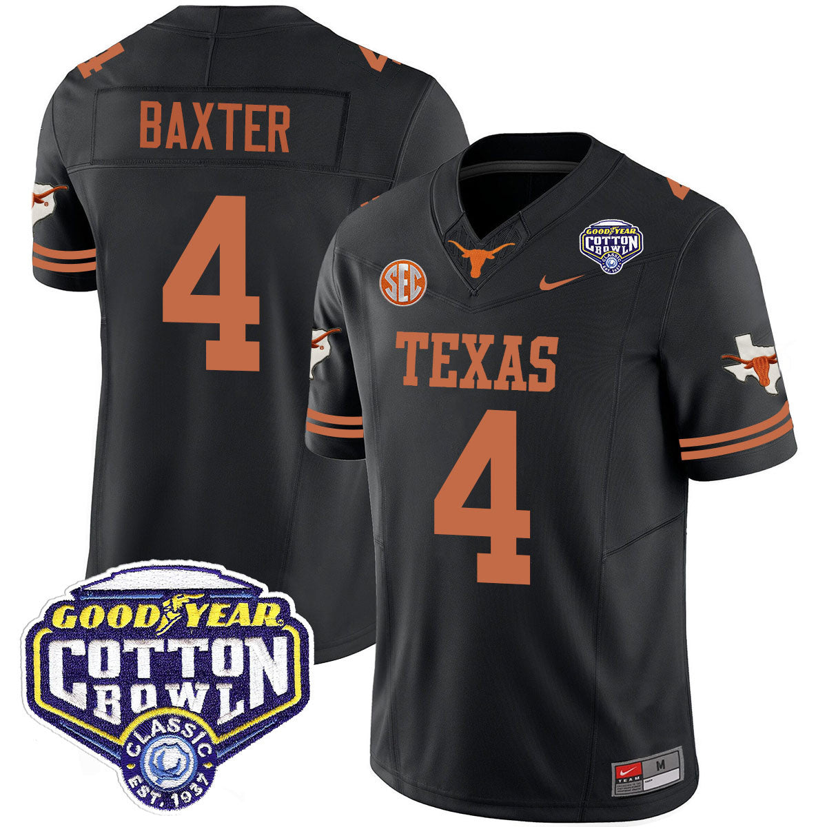 Men Texas Longhorns 2024 Cotton Bowl Classic Jersey - All Stitched