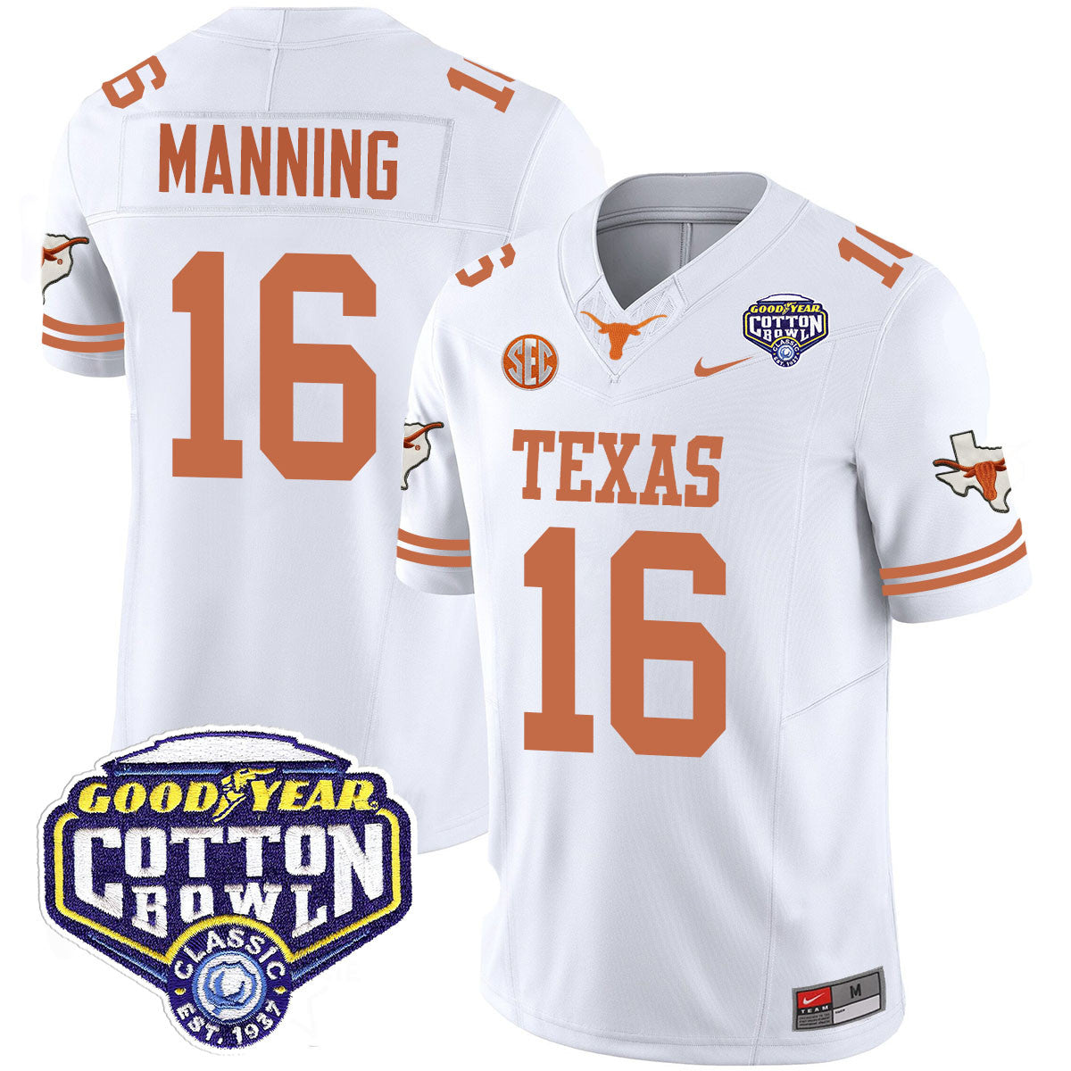 Men Texas Longhorns 2024 Cotton Bowl Classic Jersey - All Stitched