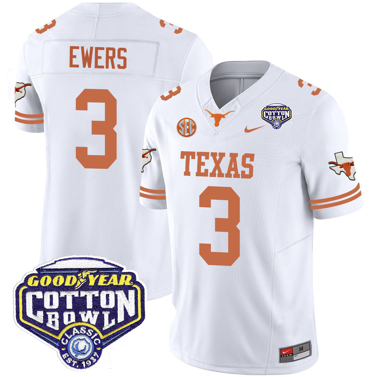 Men Texas Longhorns 2024 Cotton Bowl Classic Jersey - All Stitched