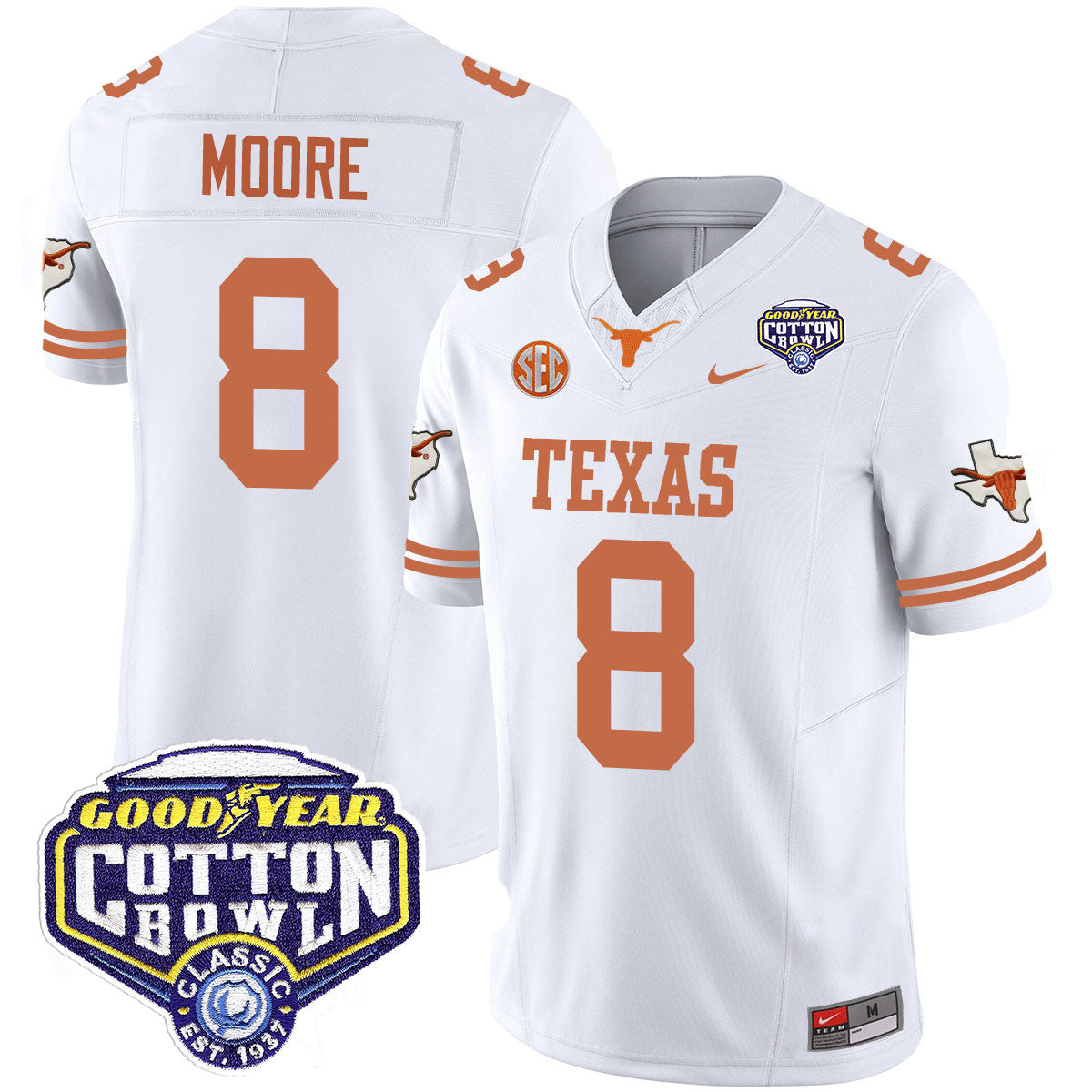 Men Texas Longhorns 2024 Cotton Bowl Classic Jersey - All Stitched