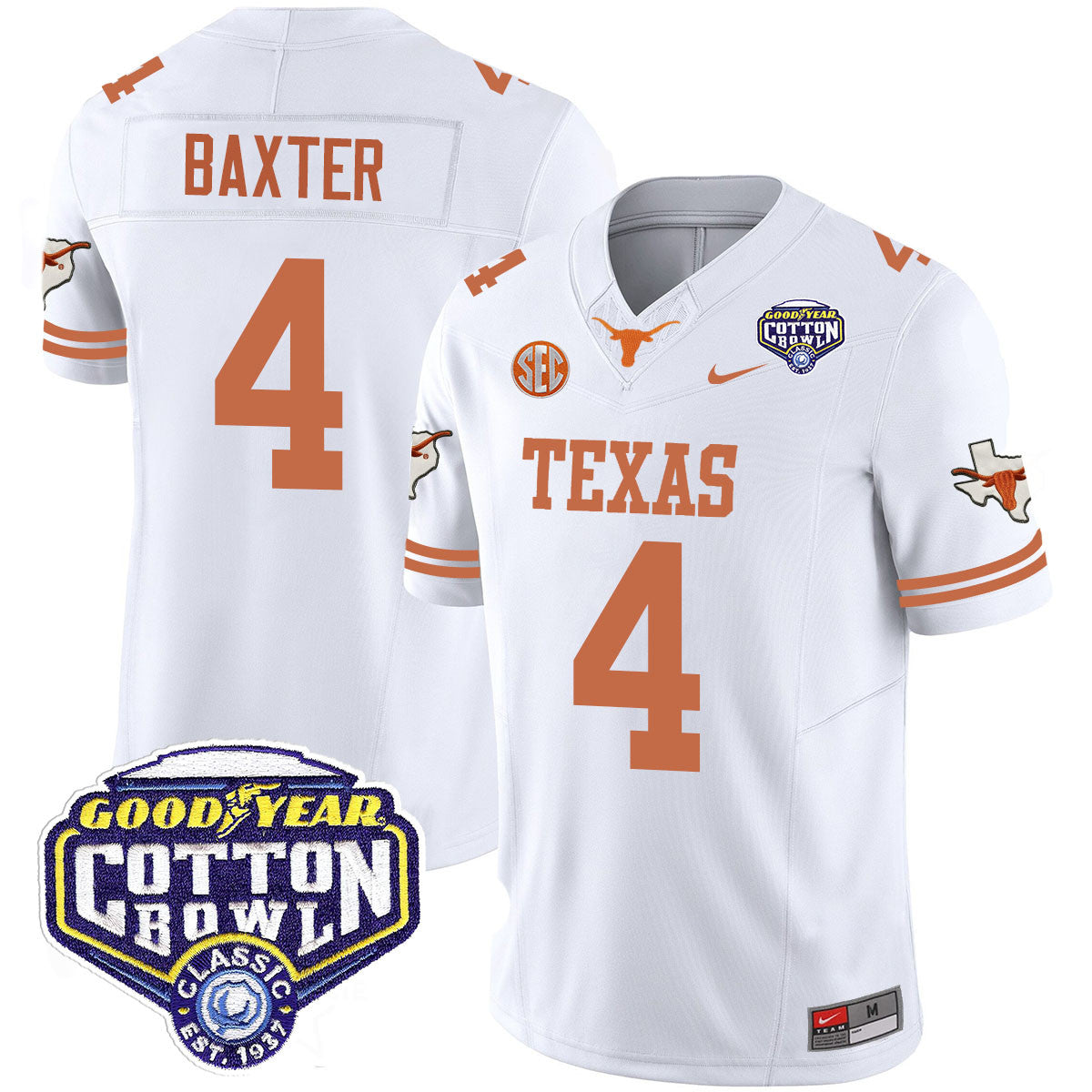 Men Texas Longhorns 2024 Cotton Bowl Classic Jersey - All Stitched