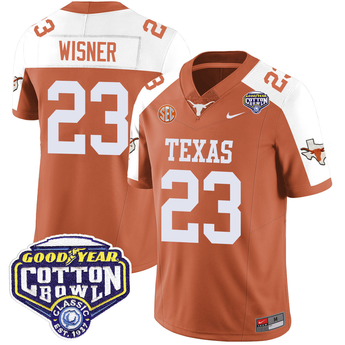 Men Texas Longhorns 2024 Cotton Bowl Classic Jersey - All Stitched