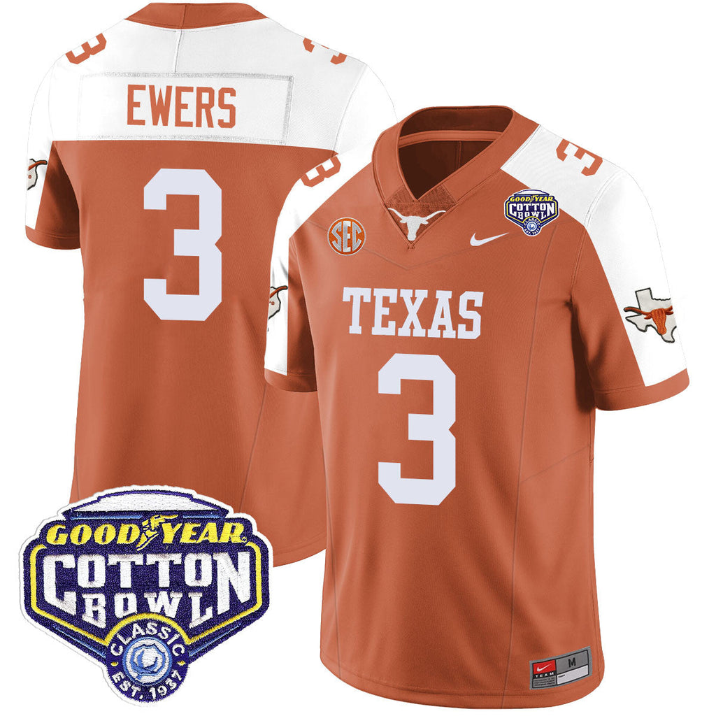 Men Texas Longhorns 2024 Cotton Bowl Classic Jersey - All Stitched