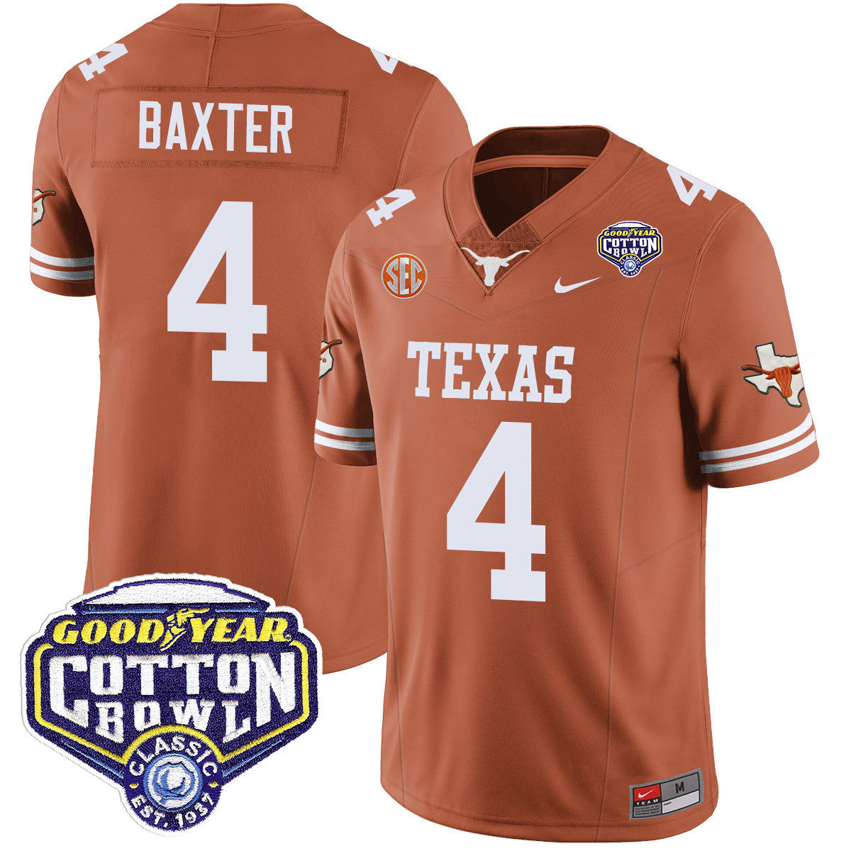 Men Texas Longhorns 2024 Cotton Bowl Classic Jersey - All Stitched