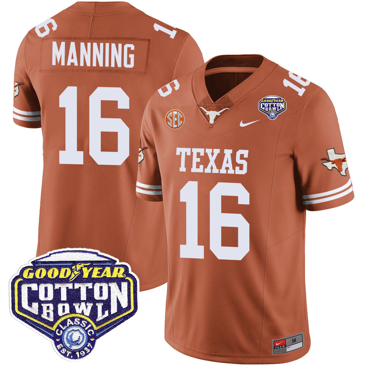 Men Texas Longhorns 2024 Cotton Bowl Classic Jersey - All Stitched