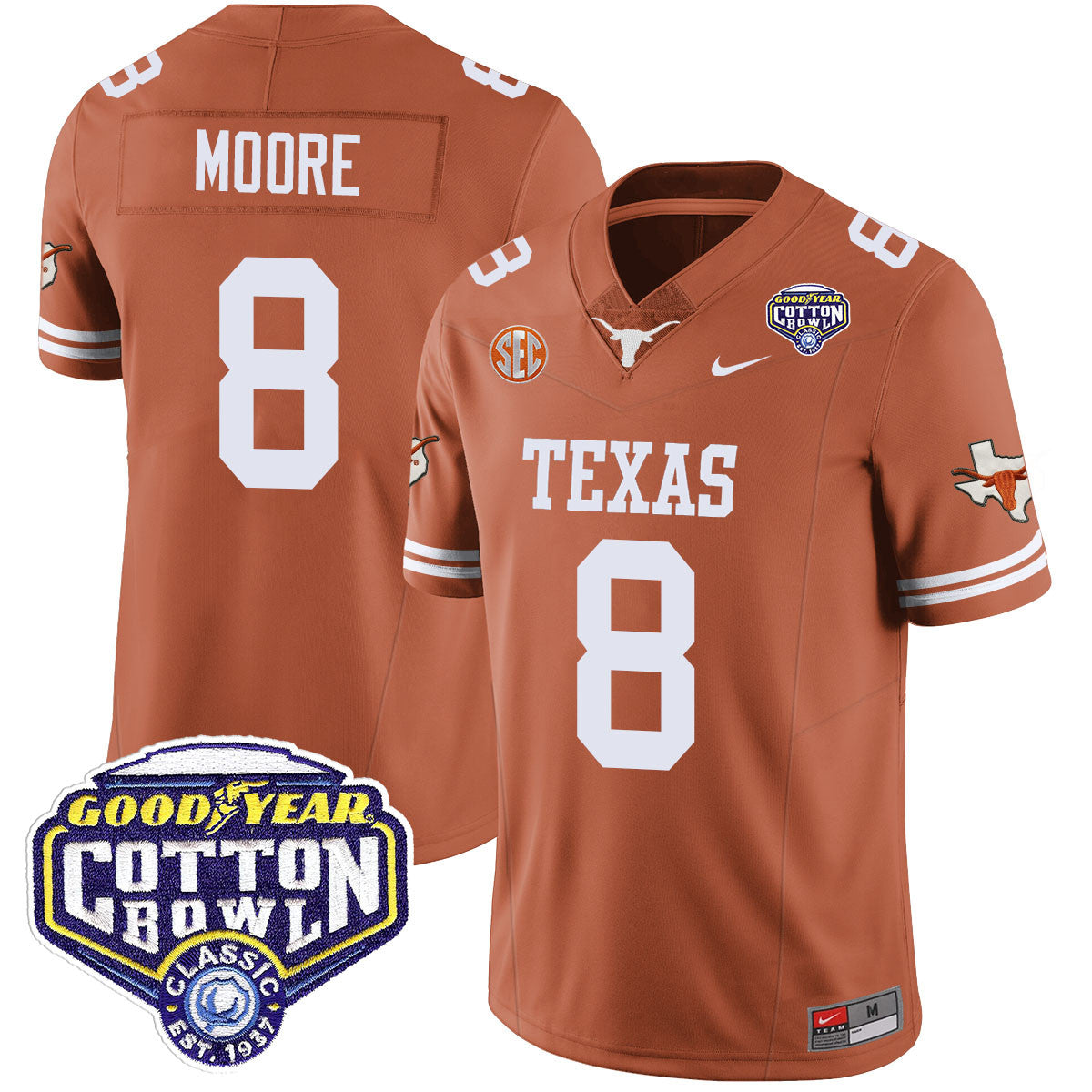 Men Texas Longhorns 2024 Cotton Bowl Classic Jersey - All Stitched