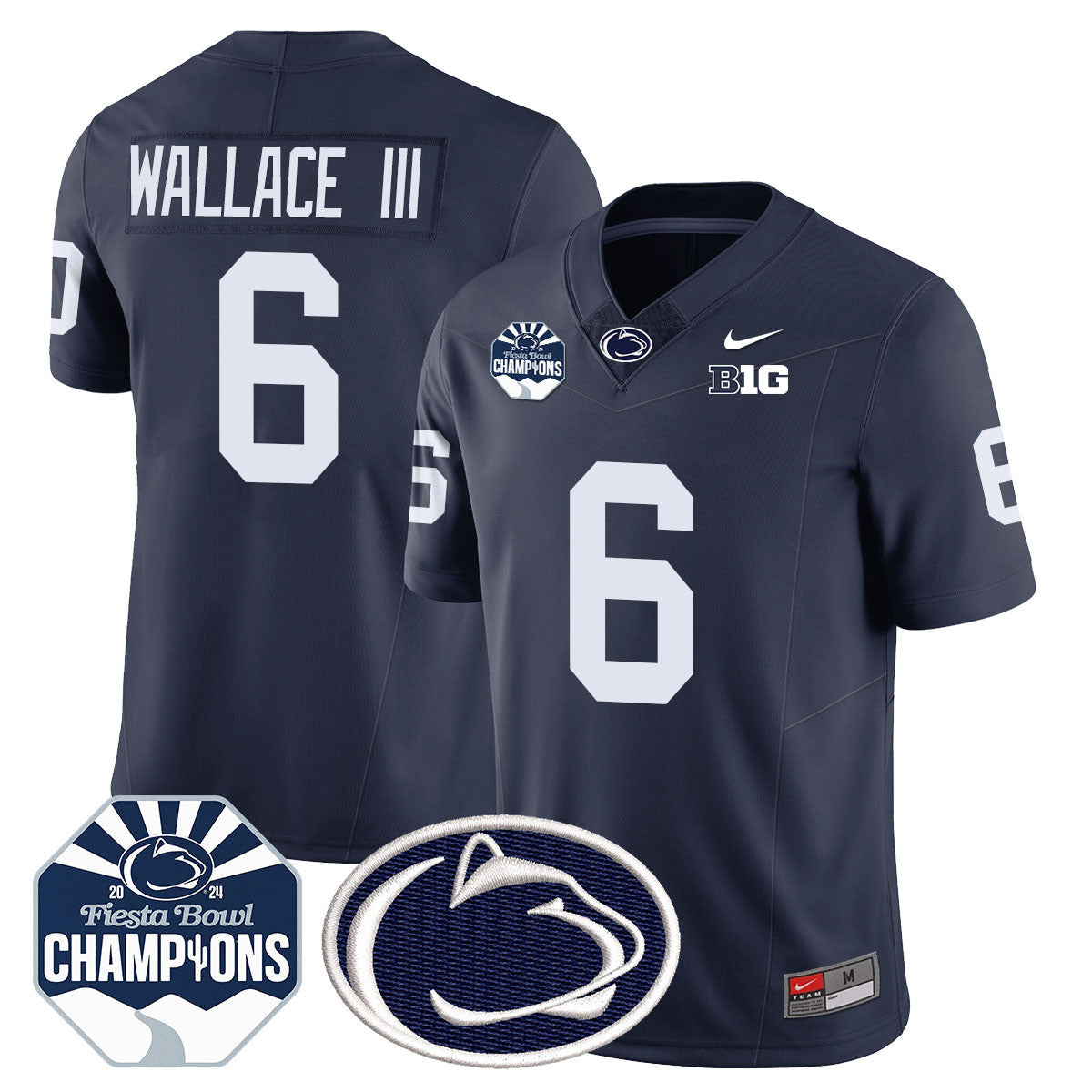 Men Penn State Nittany Lions 2024 Fiesta Bowl Champions Jersey - All Stitched
