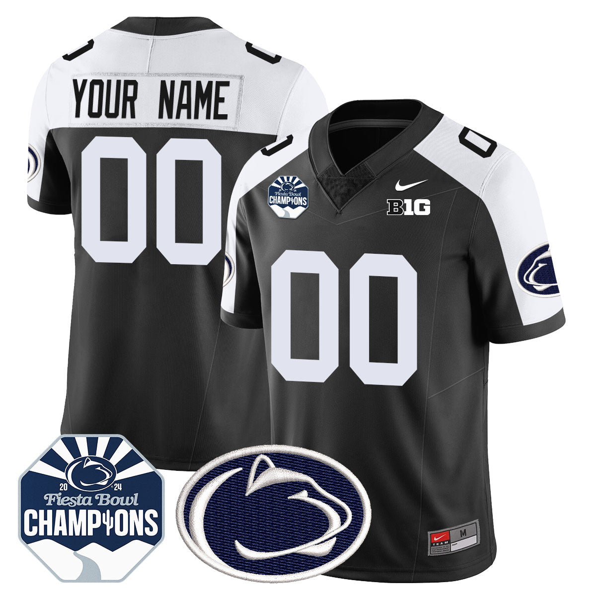 Custom Penn State Nittany Lions 2024 Fiesta Bowl Champions Jersey - All Stitched