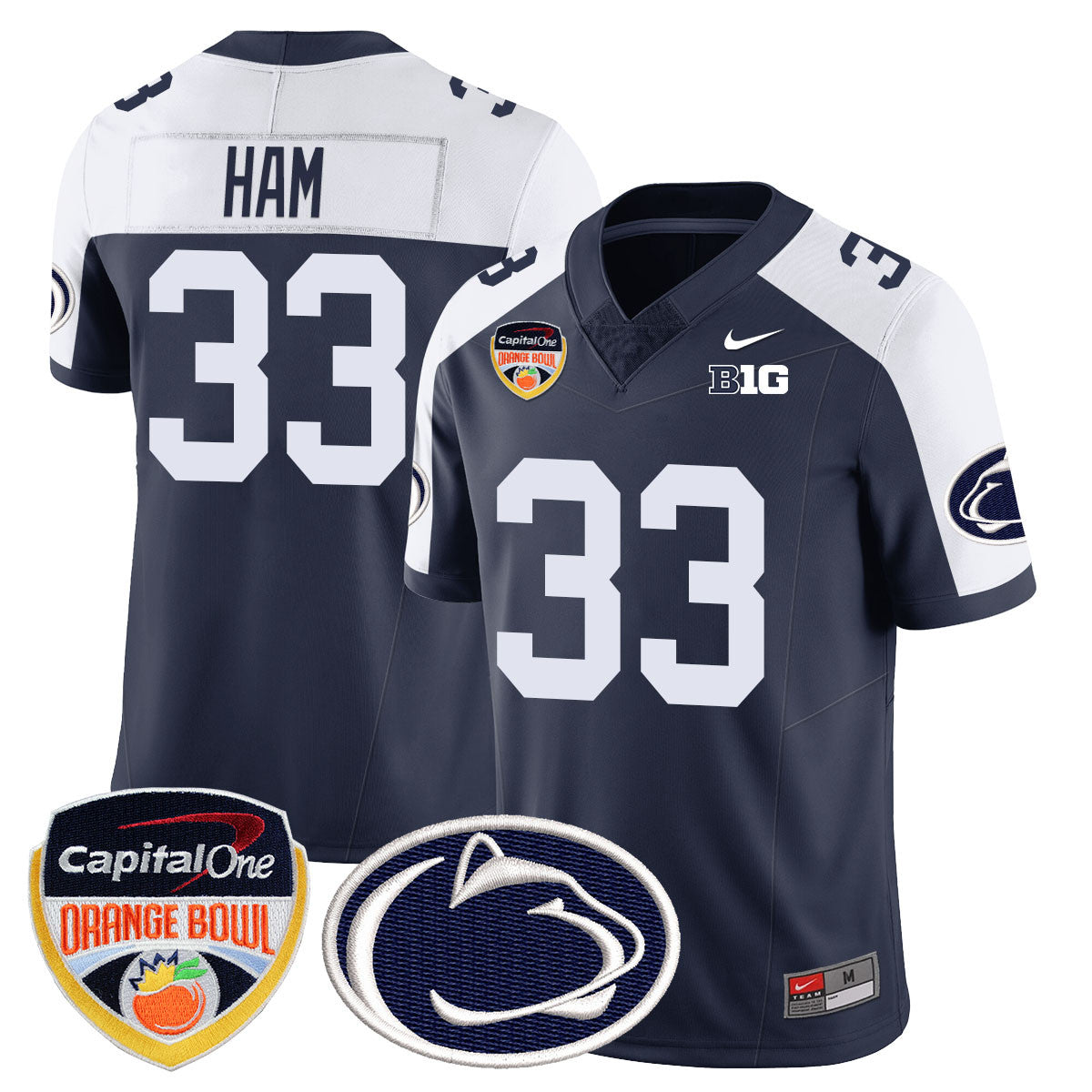 Men Penn State Nittany Lions 2024 Orange Bowl Jersey - All Stitched