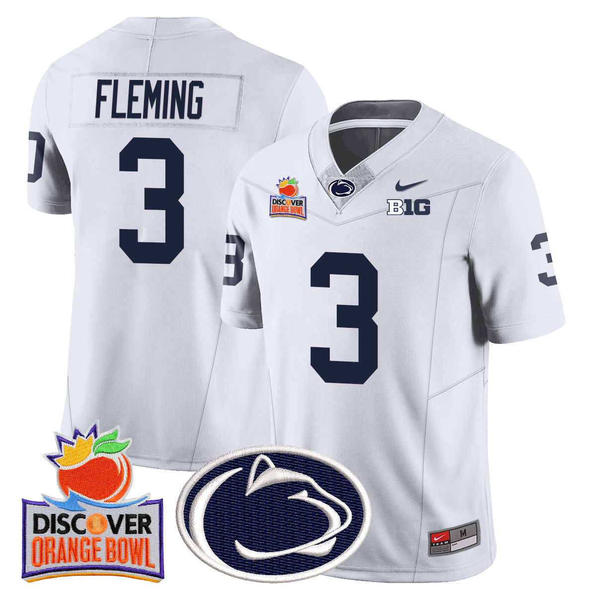 Men Penn State Nittany Lions 2024 Orange Bowl Jersey N1 - All Stitched